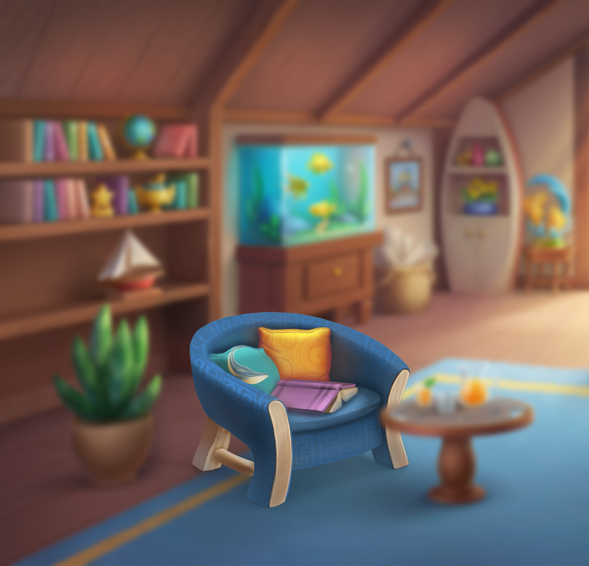 ArtStation armchair, game art
