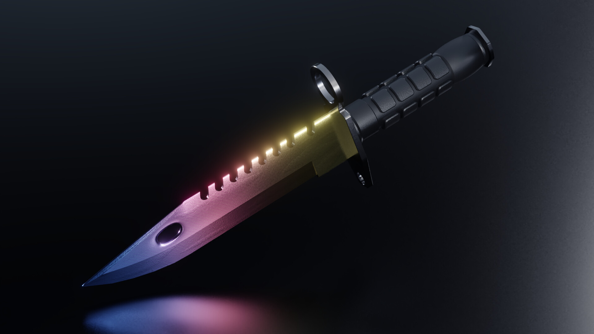 Artstation m9 bayonet fade inspired by csgo 