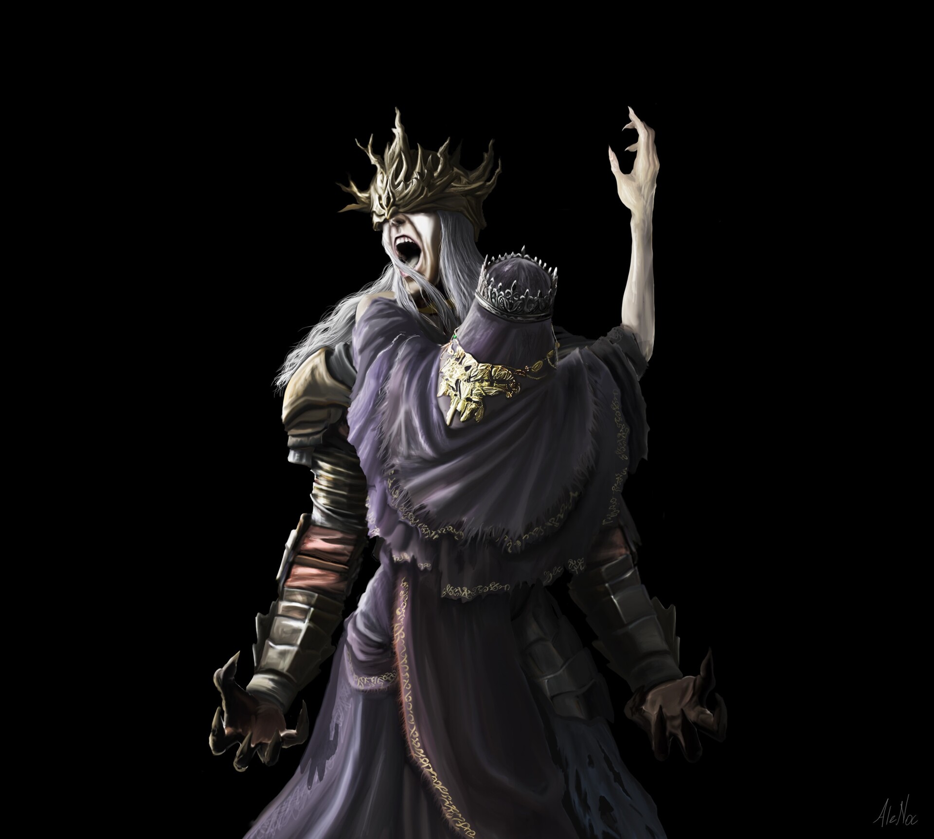 ArtStation Dark Souls 3 Fanart The Curse of Twin Princes Lorian and Lothric A