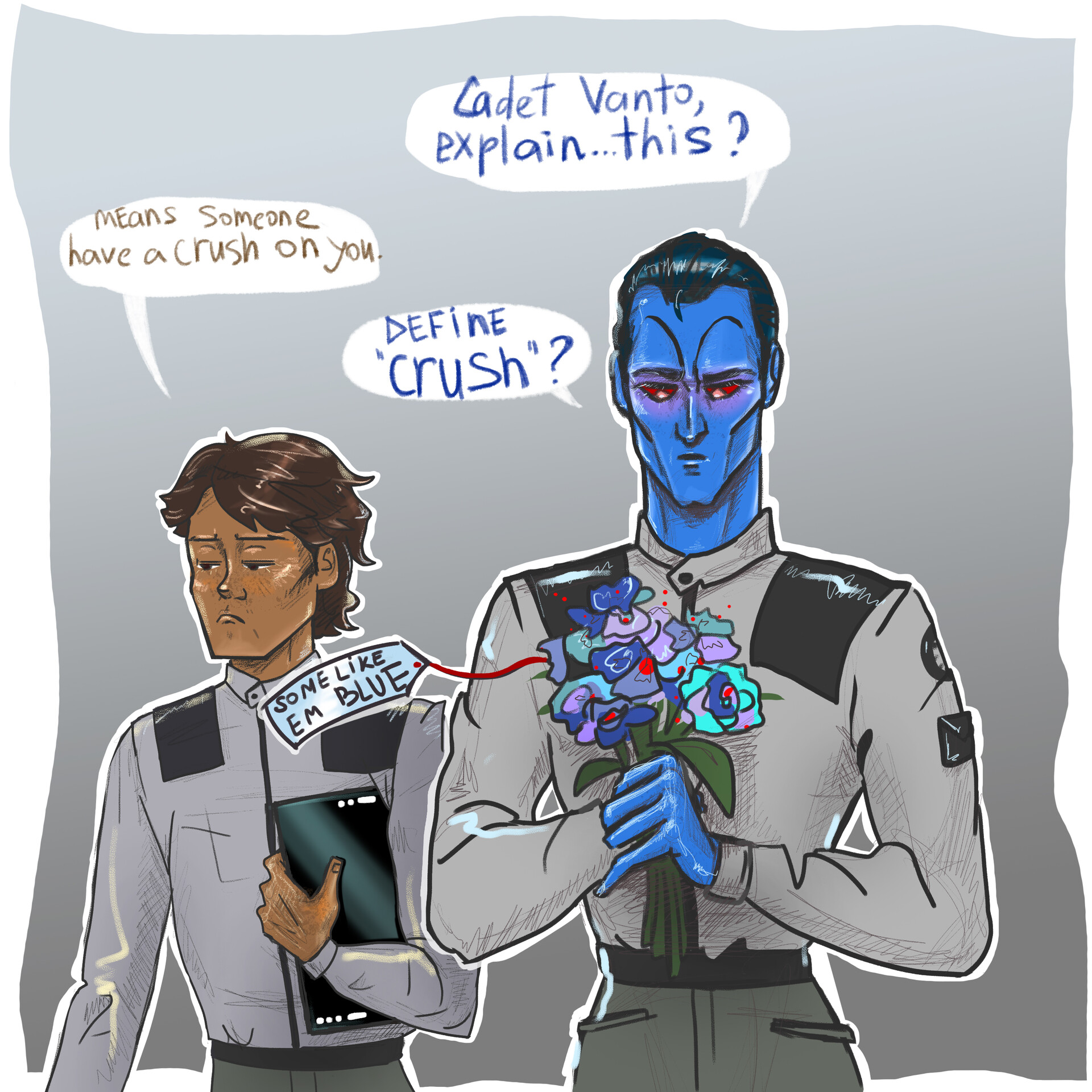 Artstation thrawn and eli doodle