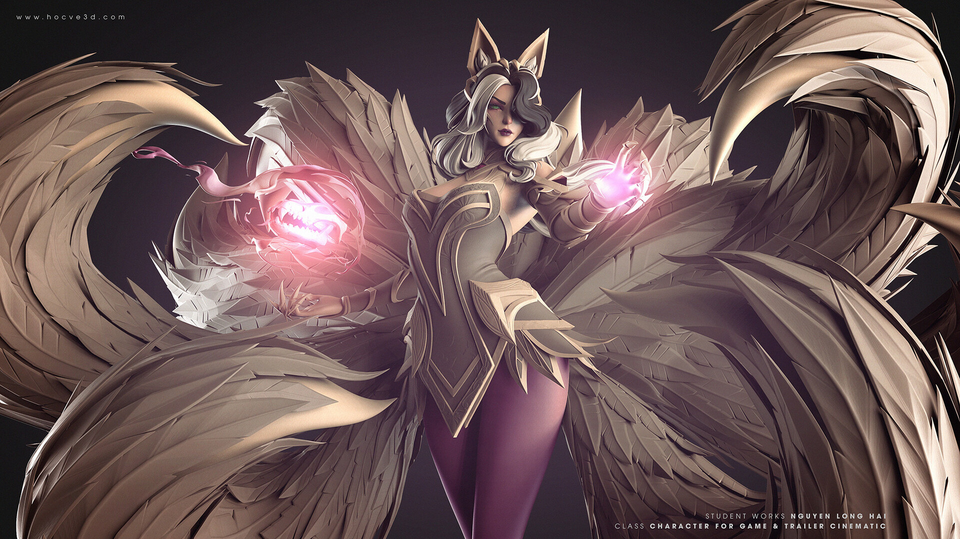 ArtStation - Ahri Coven Splash LOL fanart