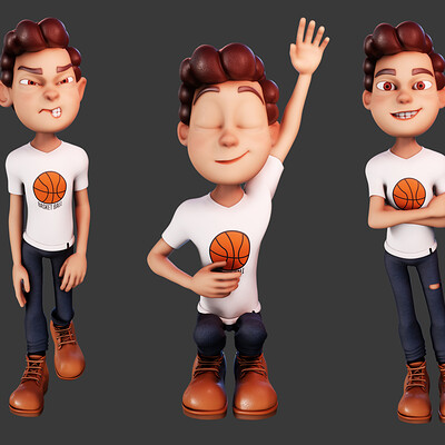 Download Rigged Character Boy - James Style 3 - Blender 2.9