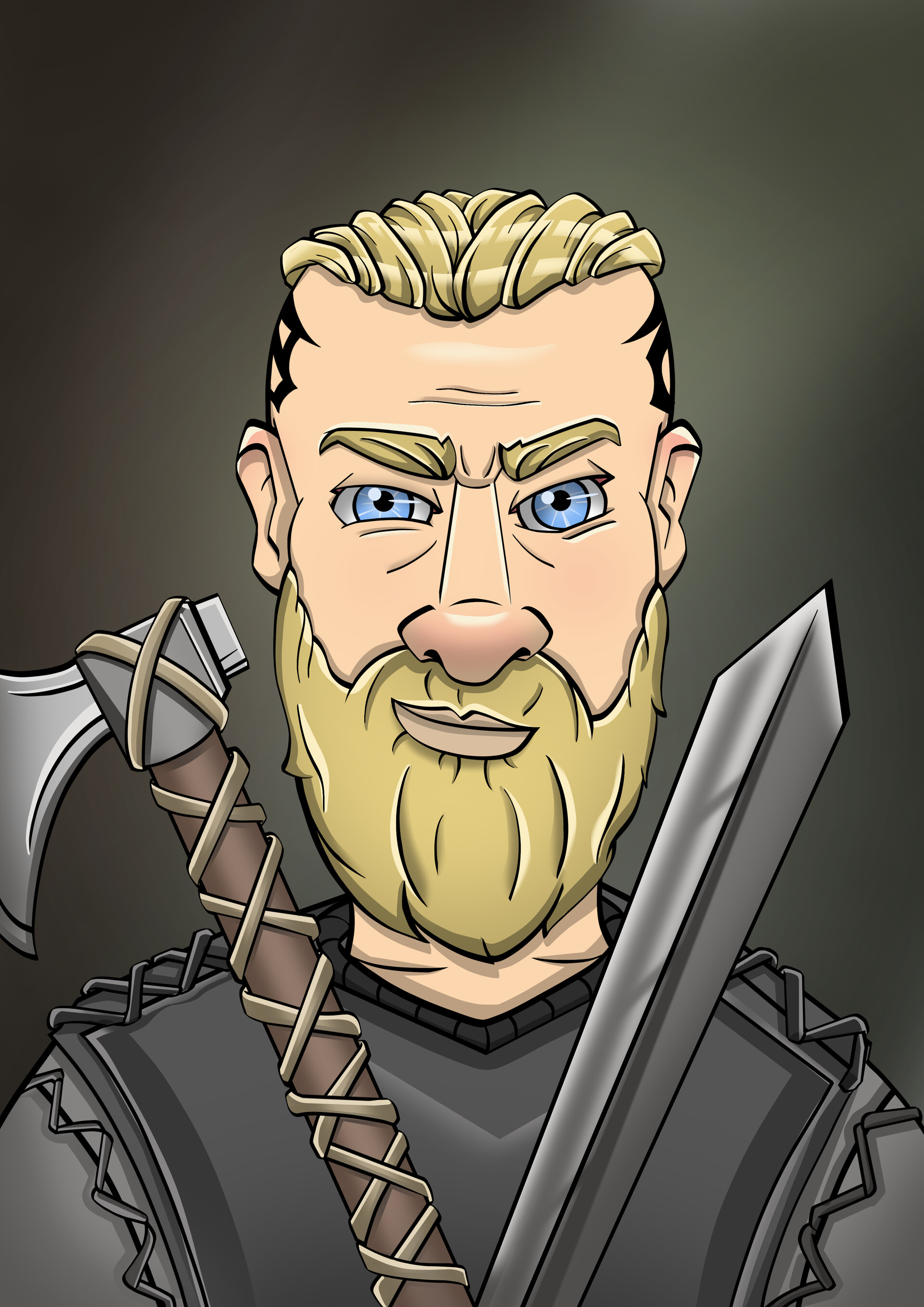 ArtStation - Desenhando Ragnar Lothbrok da série \