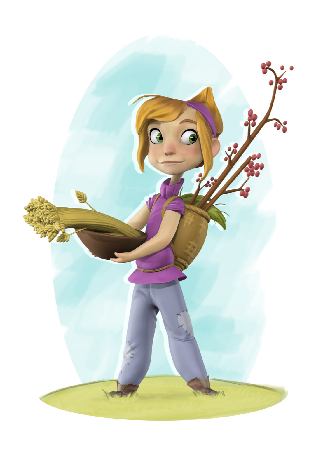 Farmer child - 3D Character model