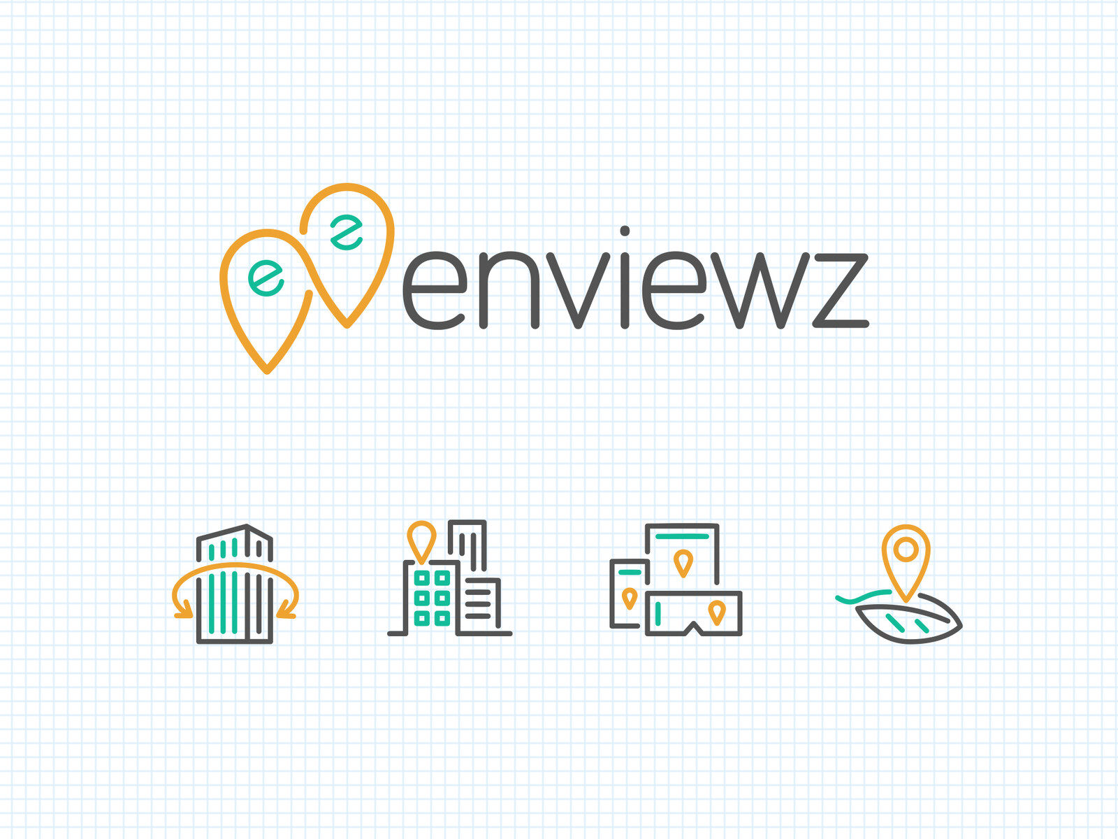 Logo and a quartet Icon set for Enviewz's website, a Tel-Aviv based startup which developed the first true GeoSpatial Augmented Reality platform in the world.