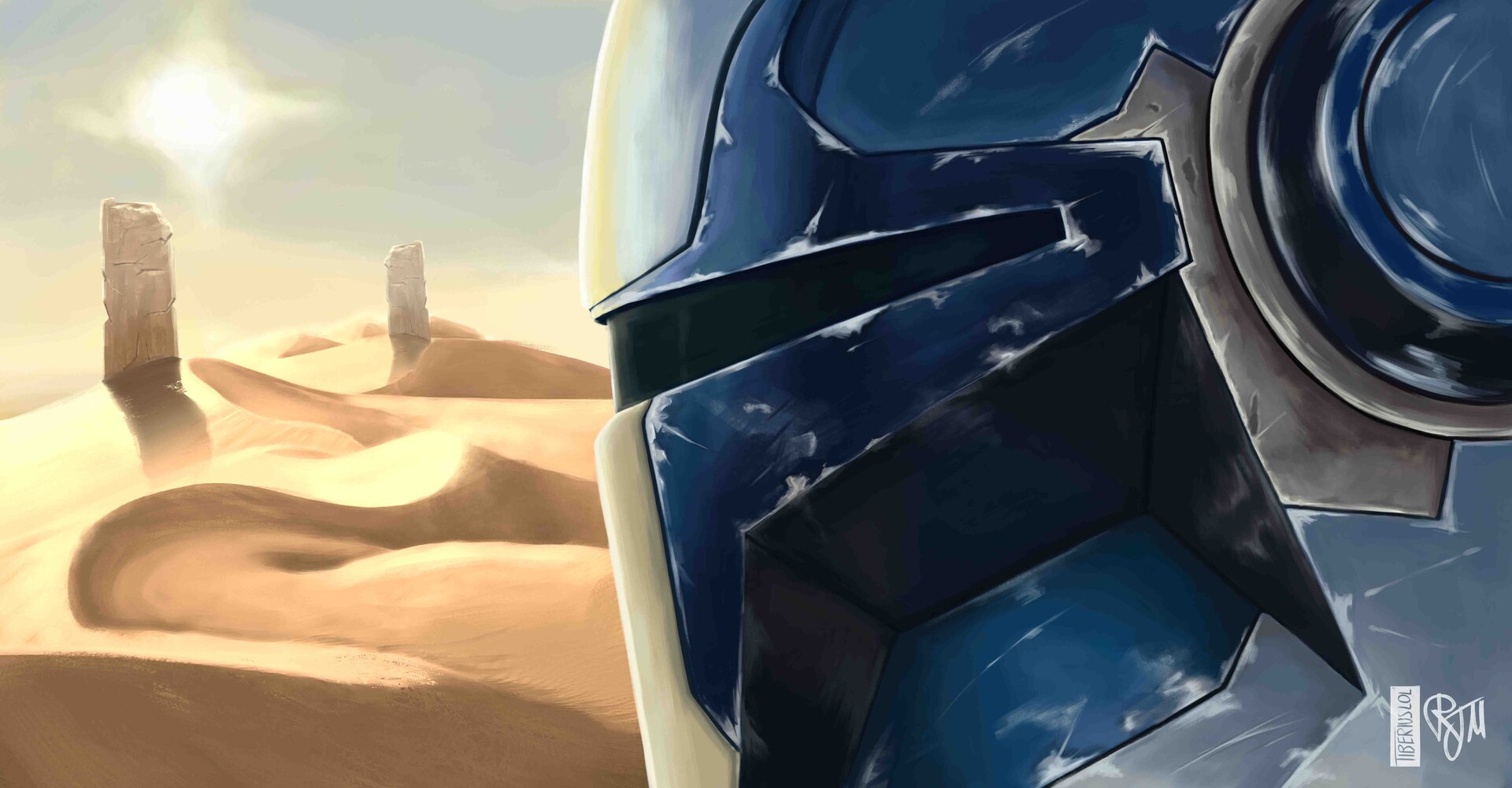 ArtStation - Mandalorian in the Desert