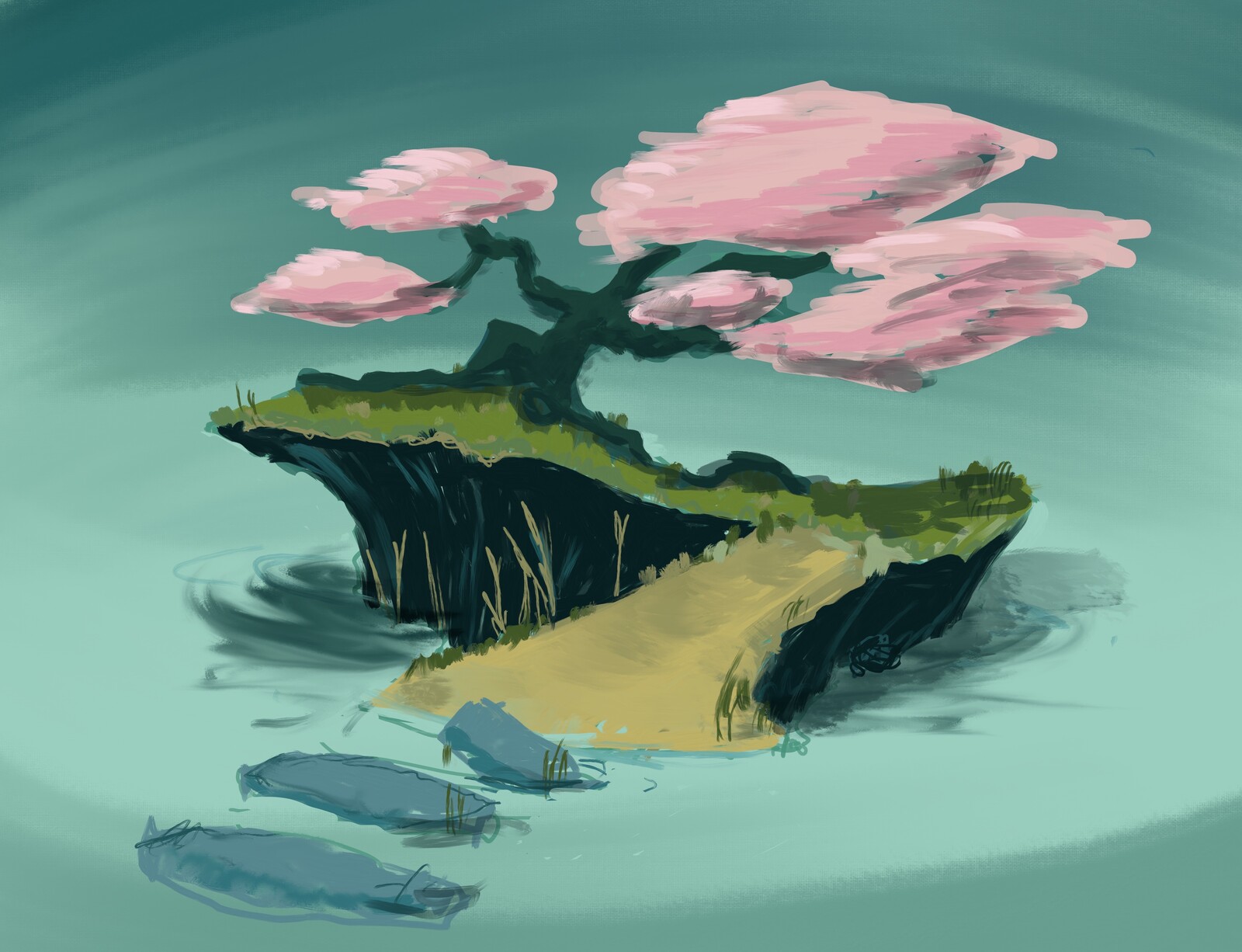 Little colored landmark.