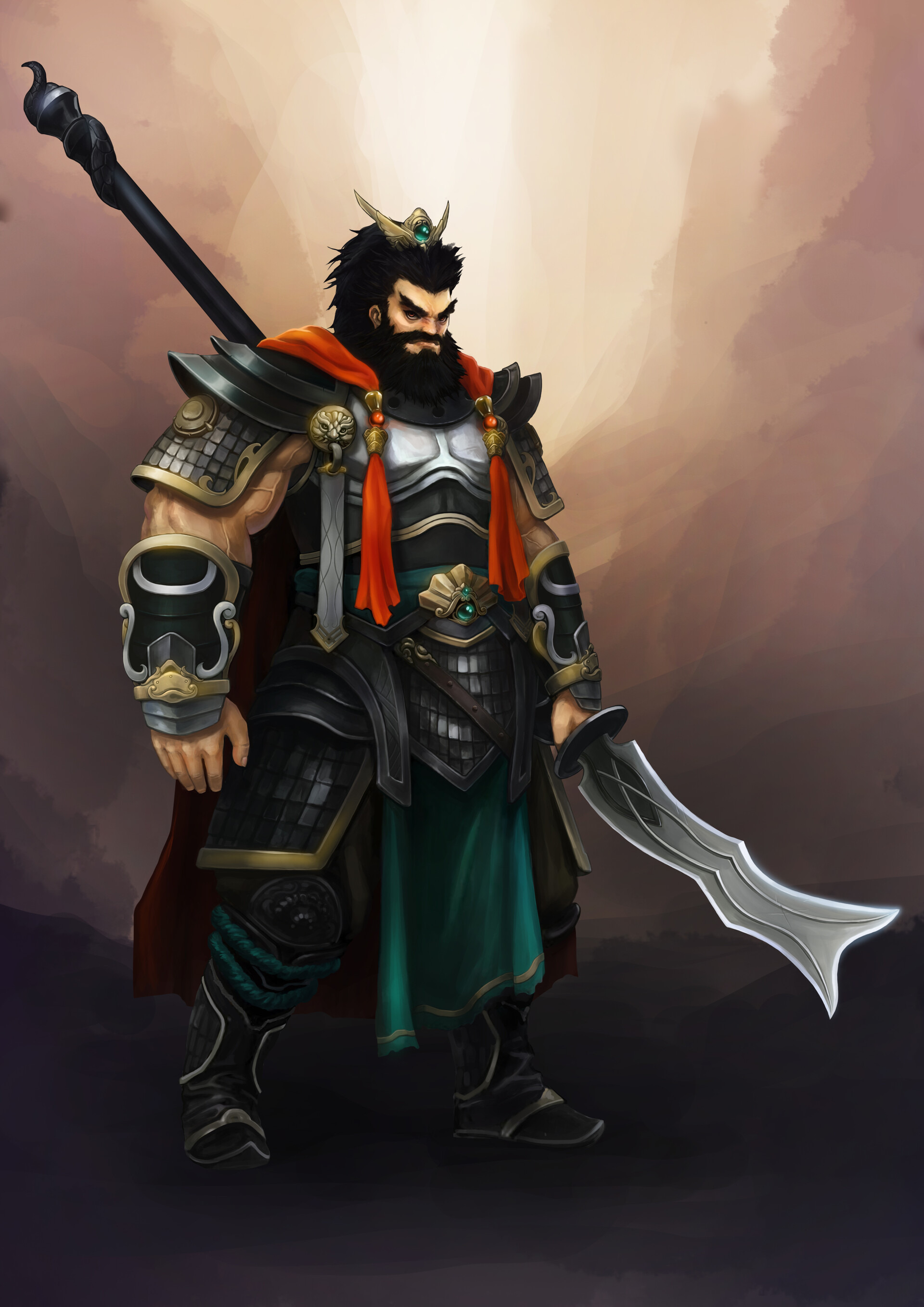 ArtStation - Another 3-Kingdom's strength hero - Zhang Fei, image size:1920x2716