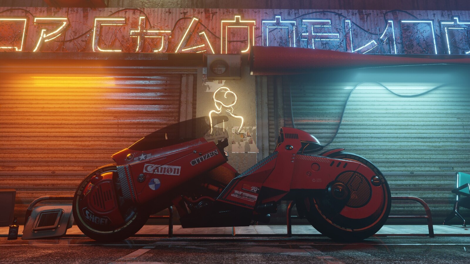 Мотоцикл Акира Cyberpunk