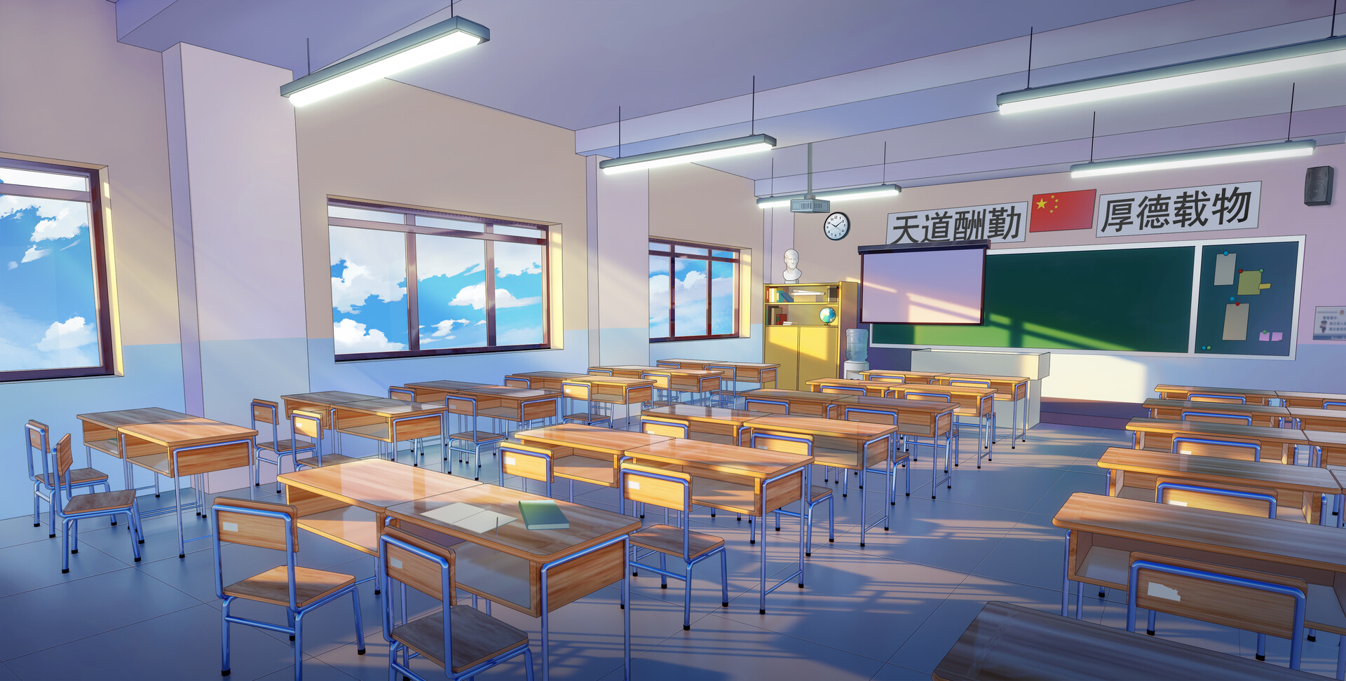 ArtStation - 二次元教室室内