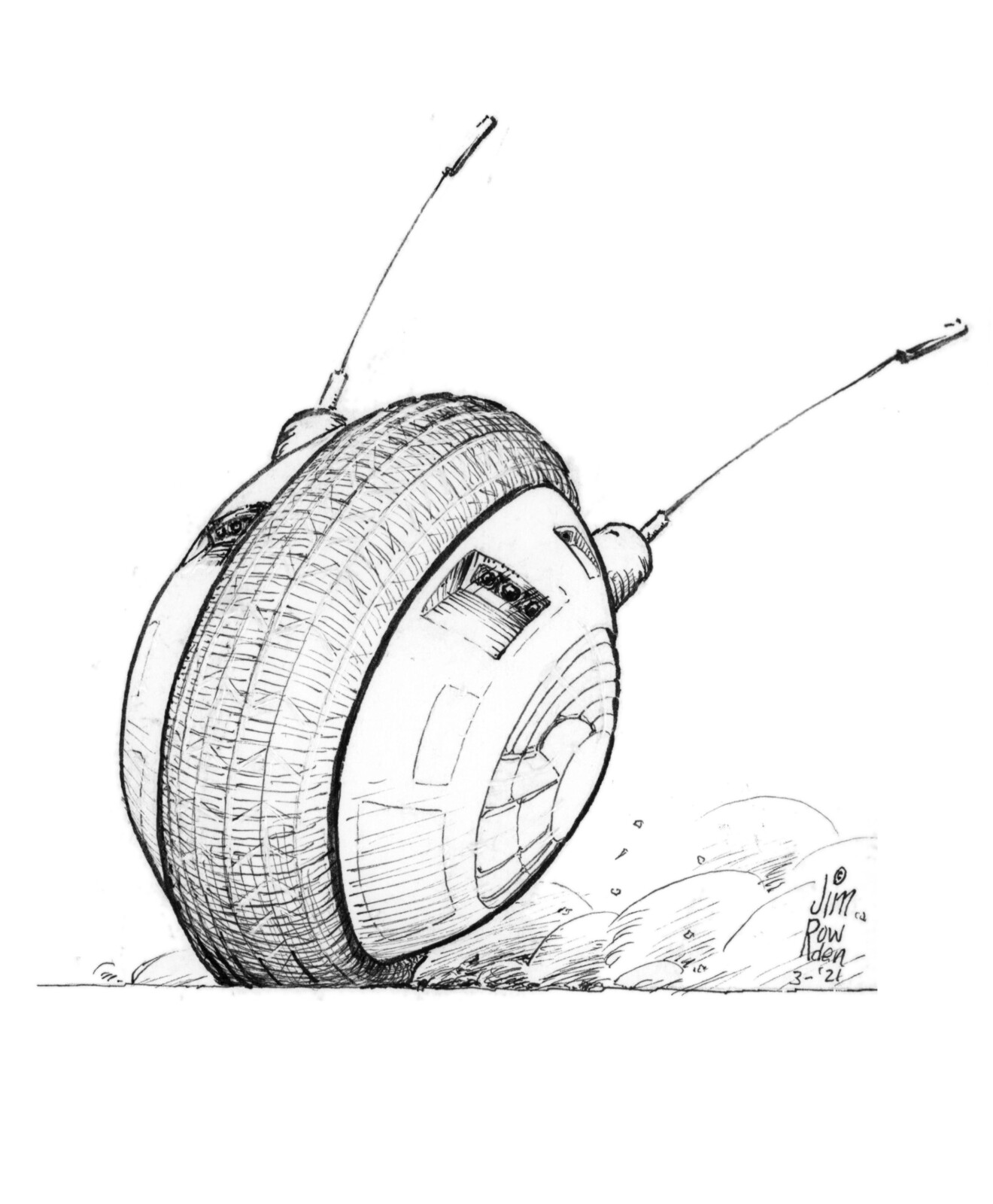 March of Robots. Wheel.