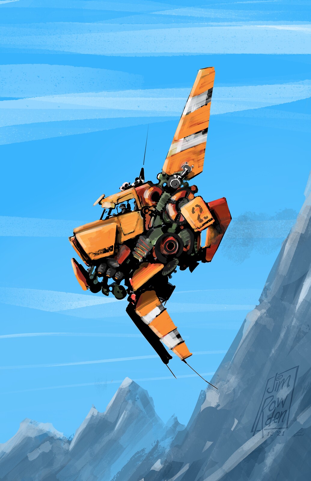 Clowning around with an Ian McQue inspired ship sketch.