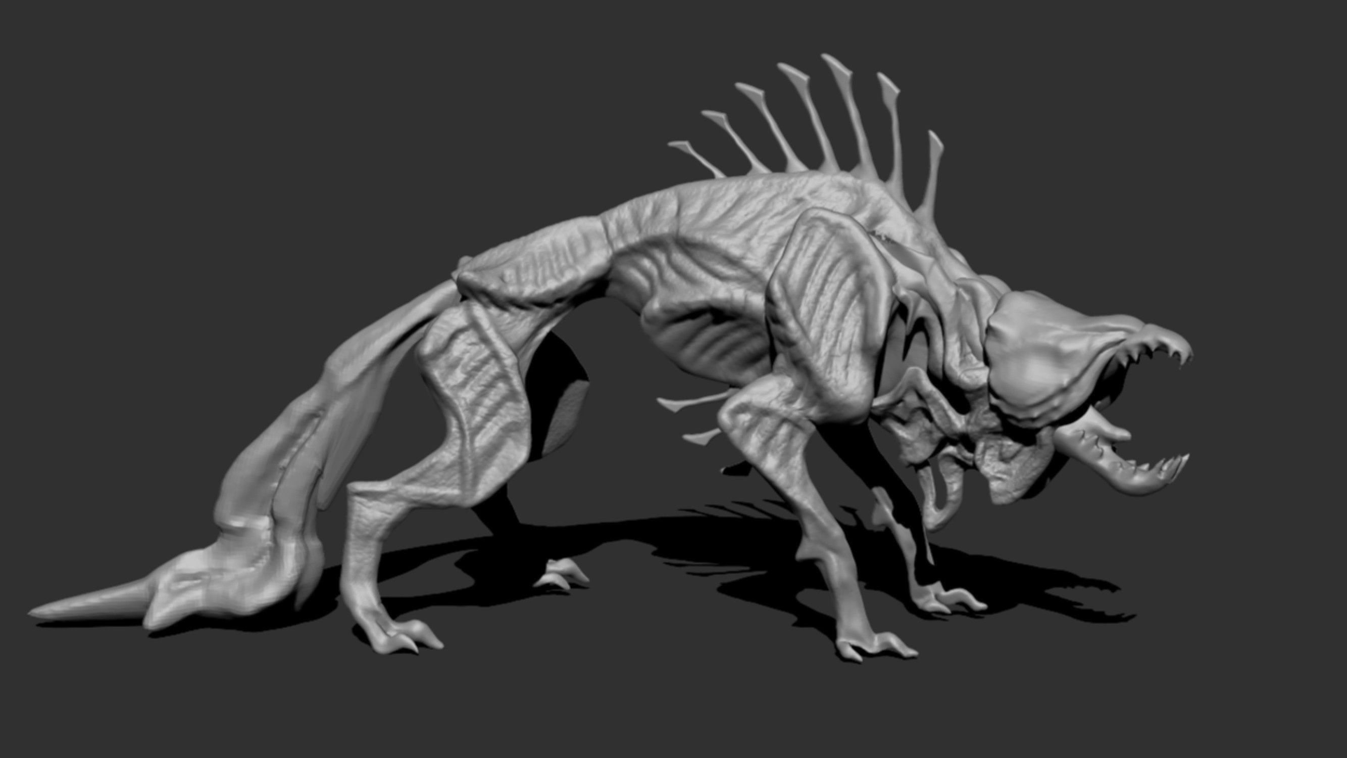 Early ZBrush sculpt