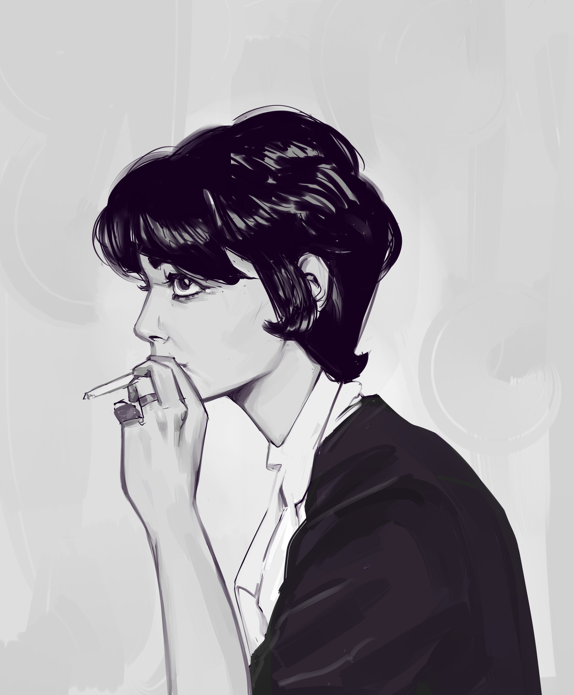 Smoking Girl leeyuheo - Illustrations ART street