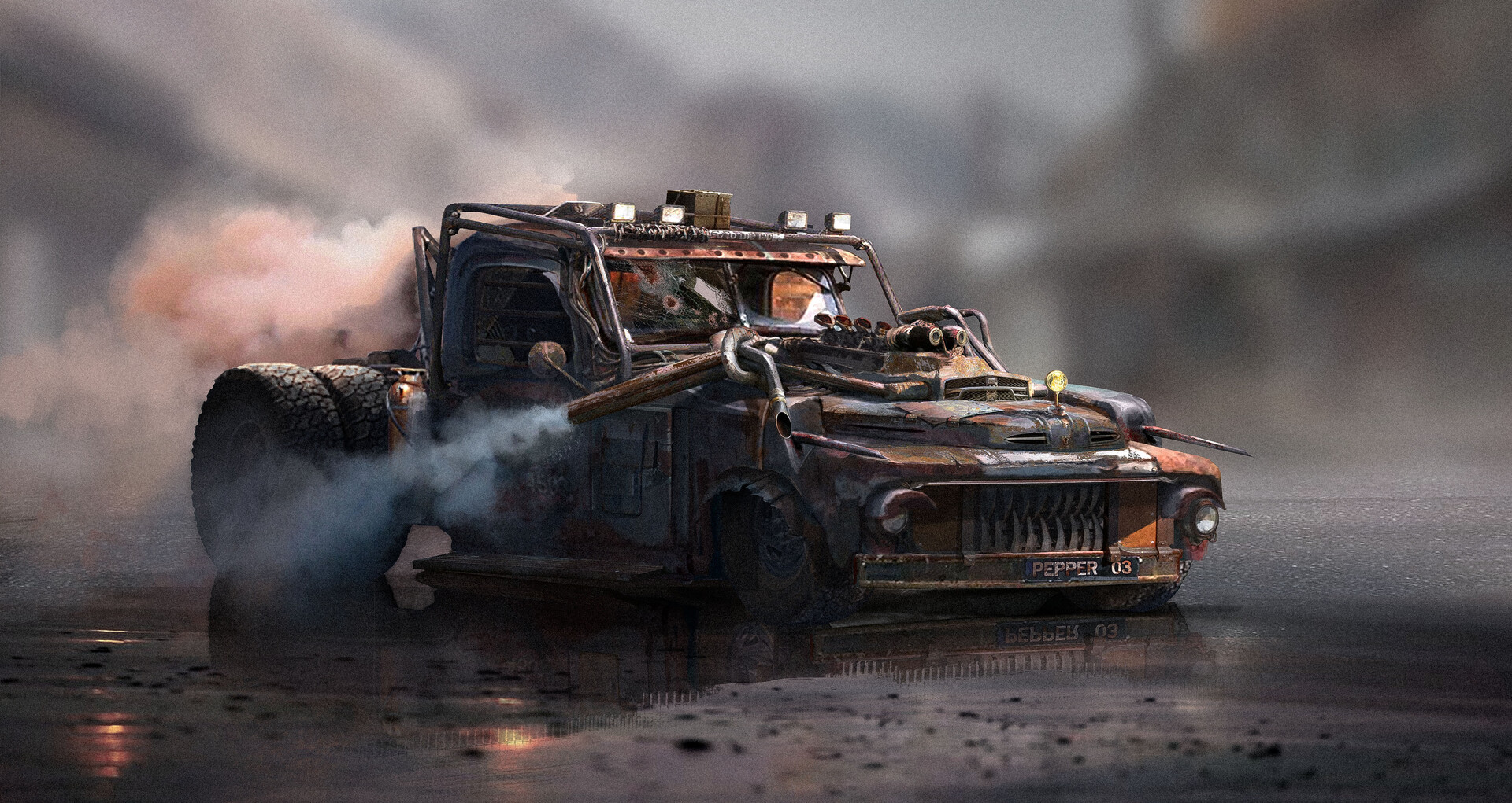 ArtStation - My dream love car 车车