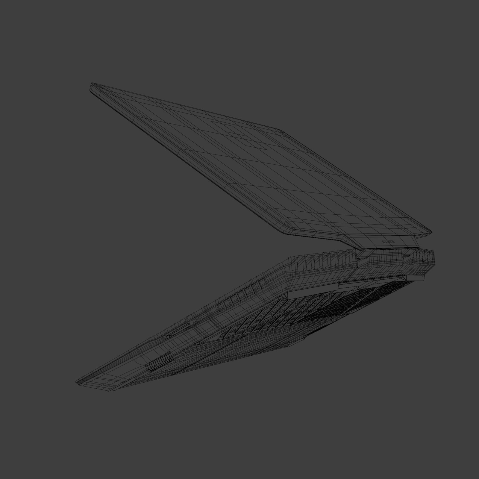 Alternative Wireframe Angle - Underside