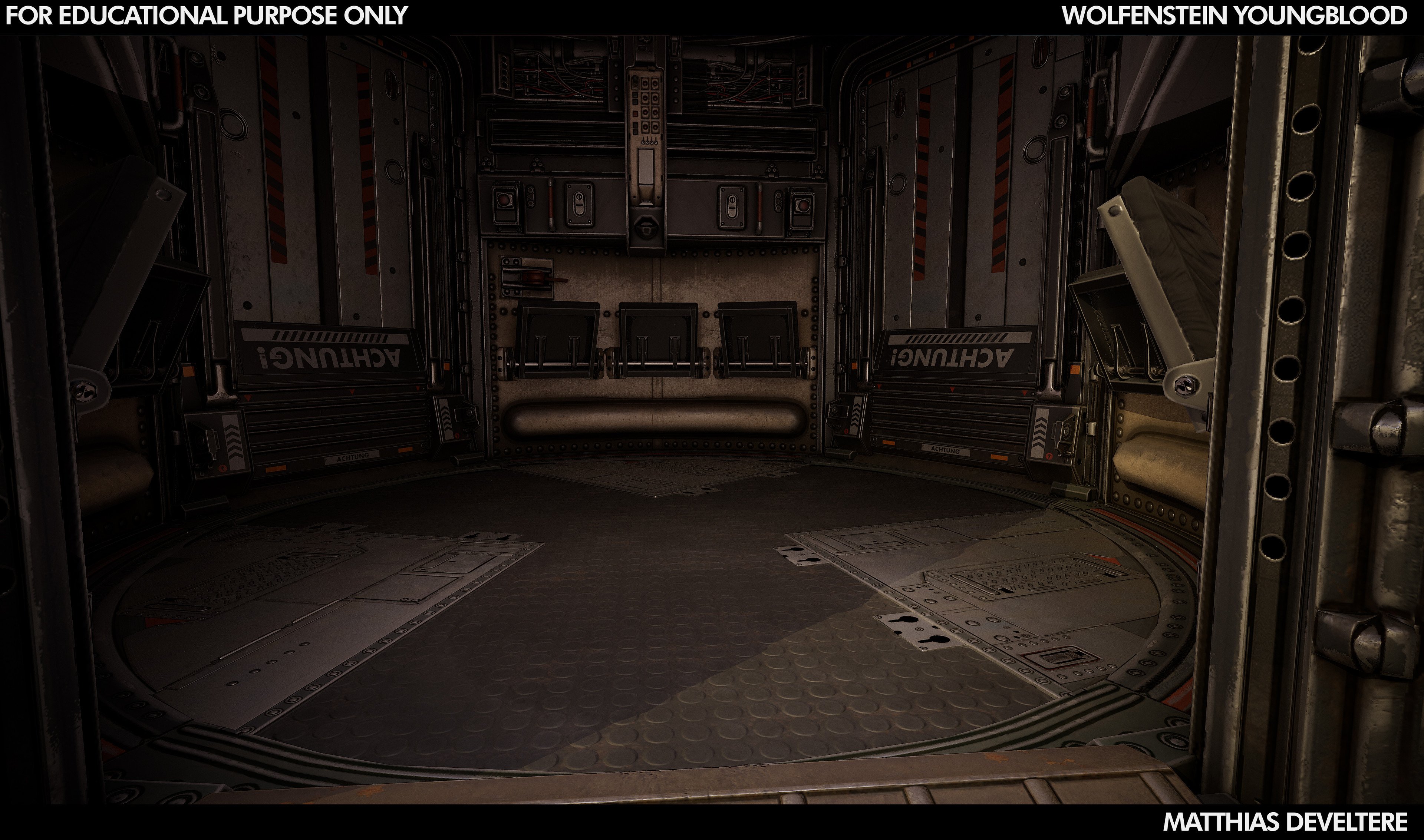 The interior had to be bare minimum, so   there would be no gameplay issues + we wanted to be able to place loot crates inside them from time to time