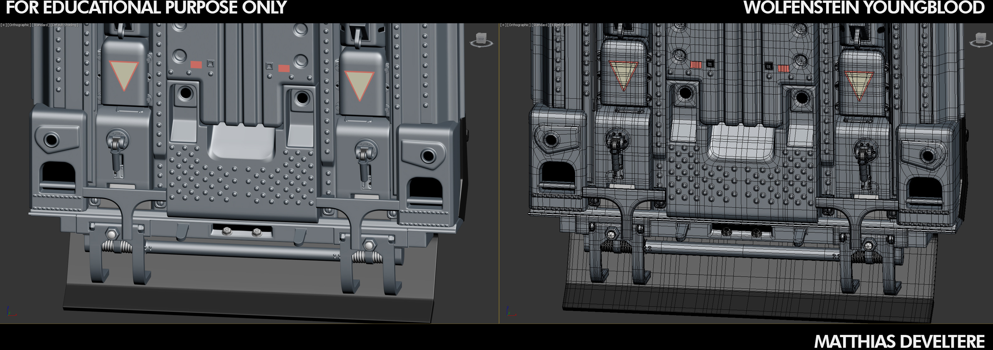Due to a quick production, a lot of floaters were used to add extra details around the door