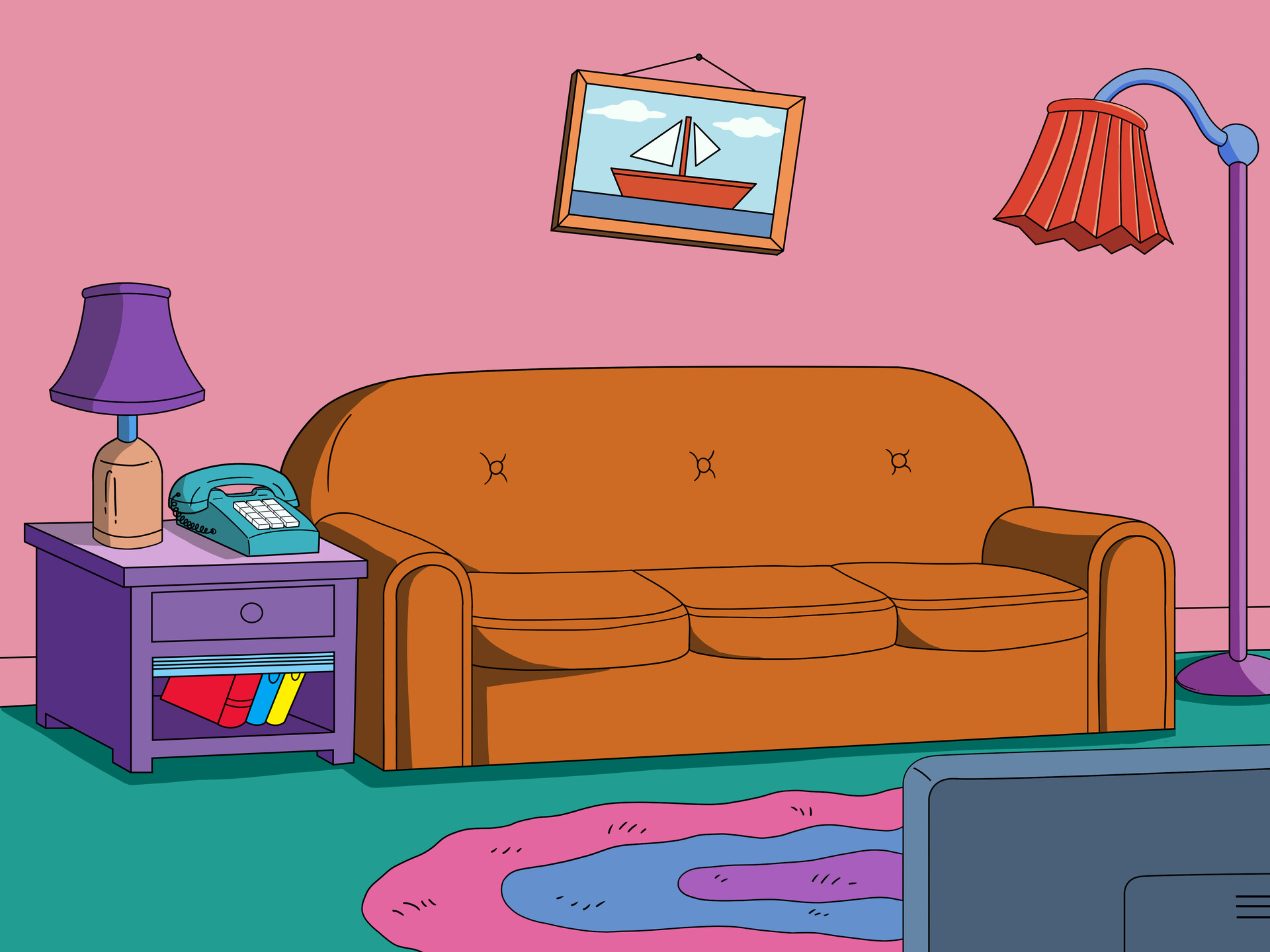 Artstation Simpsons Sofa Background