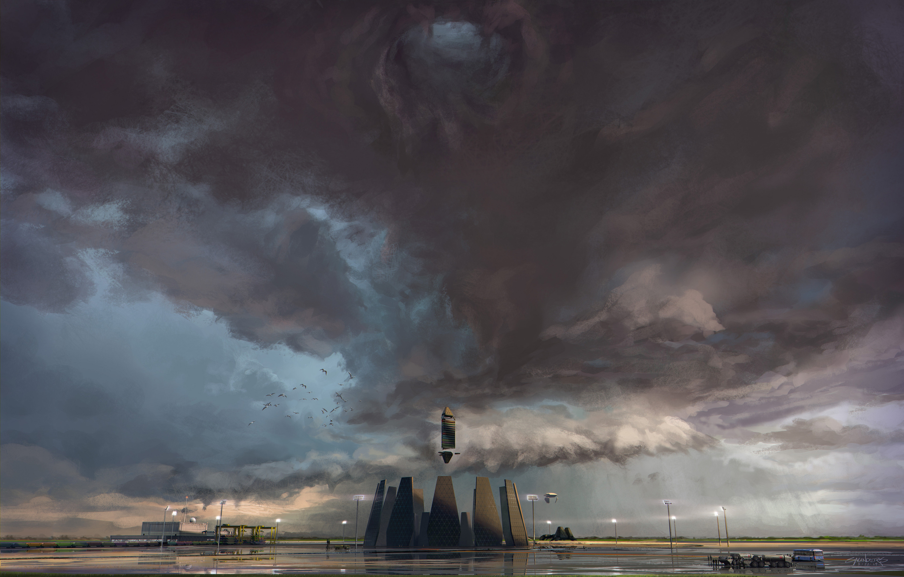 I really love painting clouds, though it's one of my toughest challenges, so this one was particularly fun!