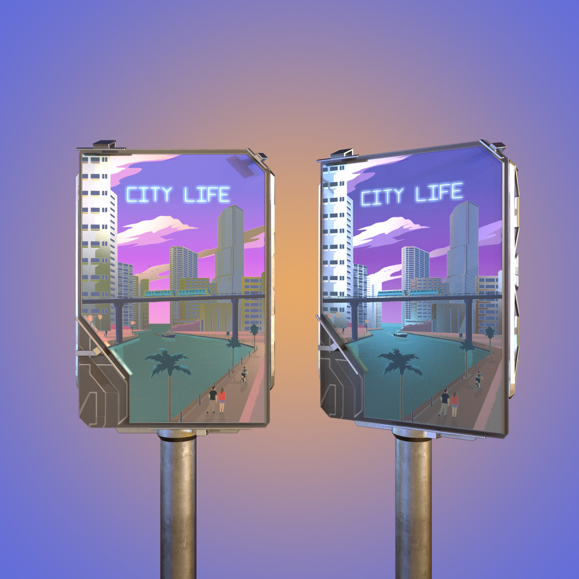 ArtStation - Billboard Cyberpunk