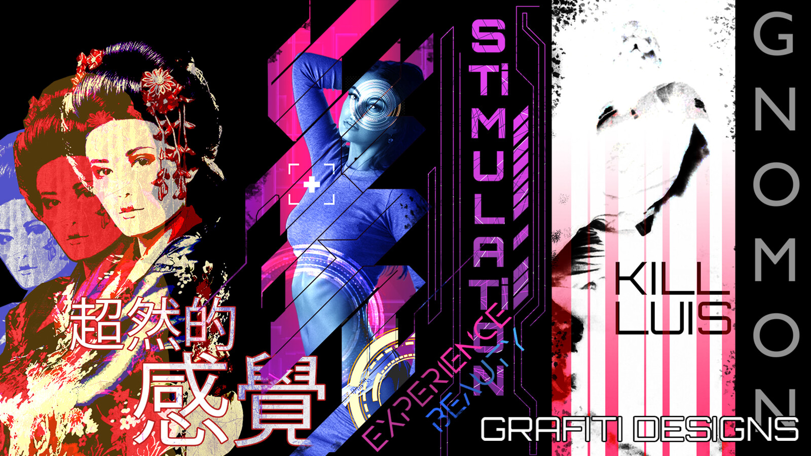 Graphics on the wall design (Internet search and quick design to fill up the space)