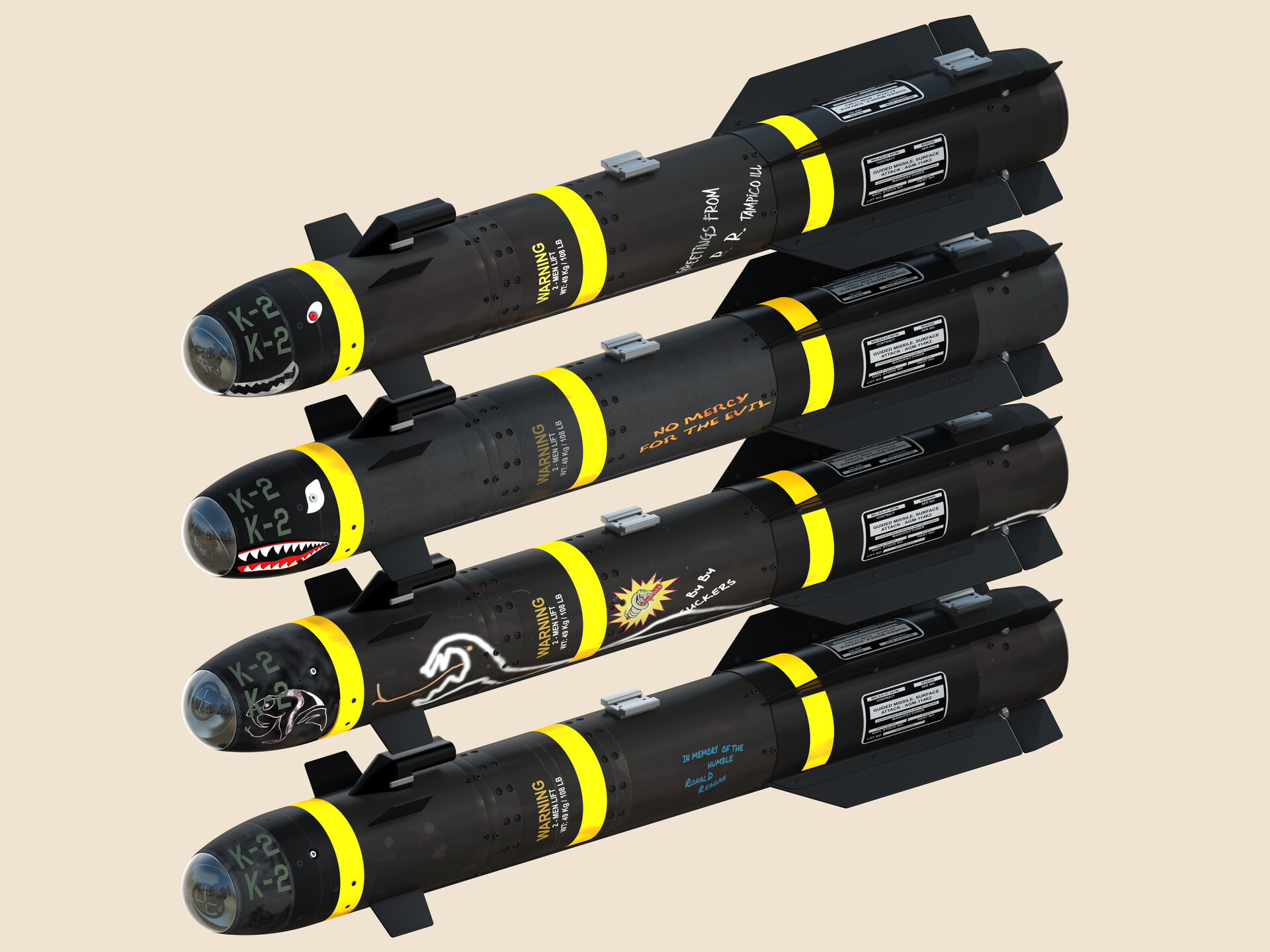 ArtStation - AGM-114 HELLFIRE K-2 Collection