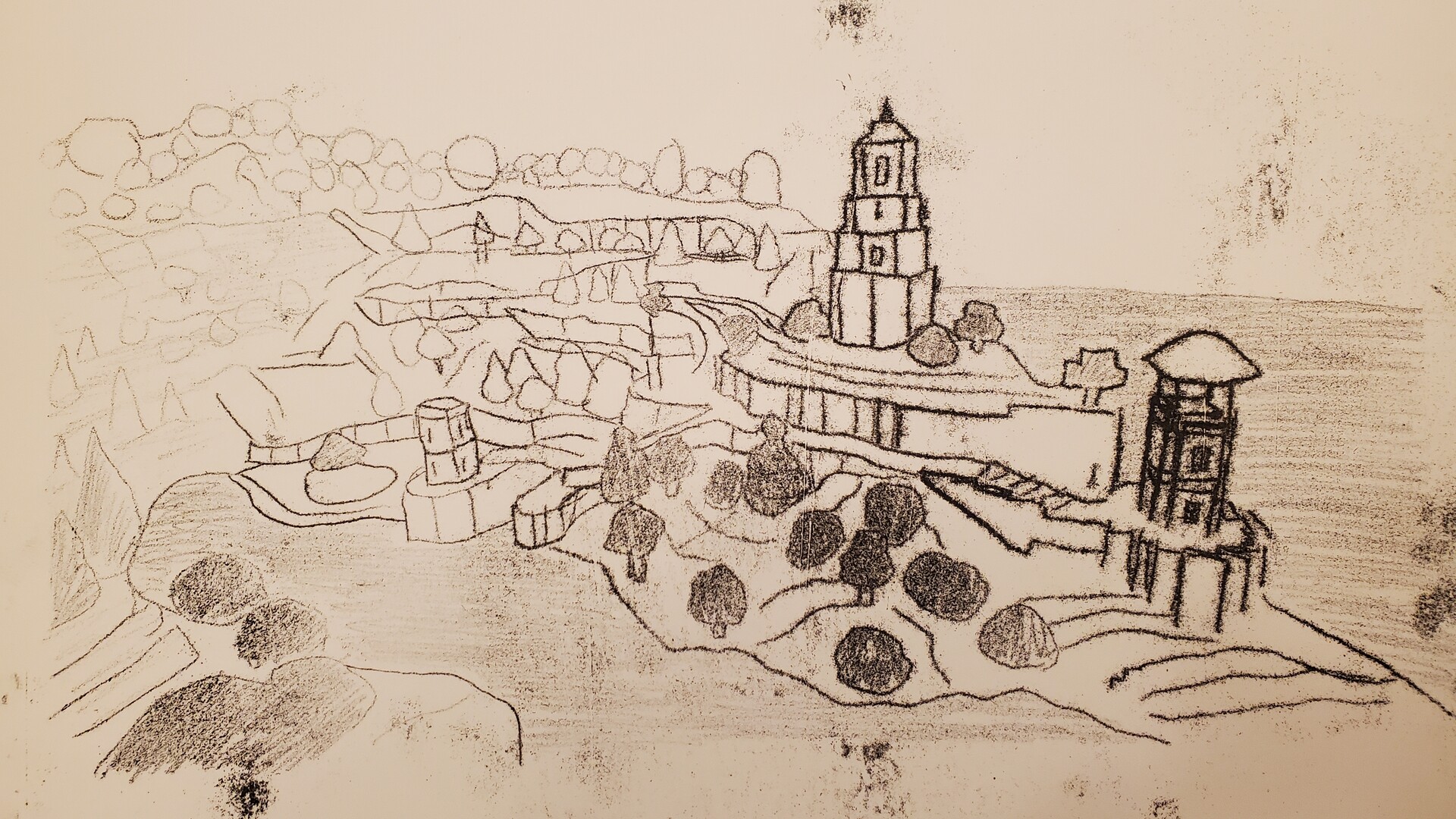 Jacob Carney Landscape Monotypes