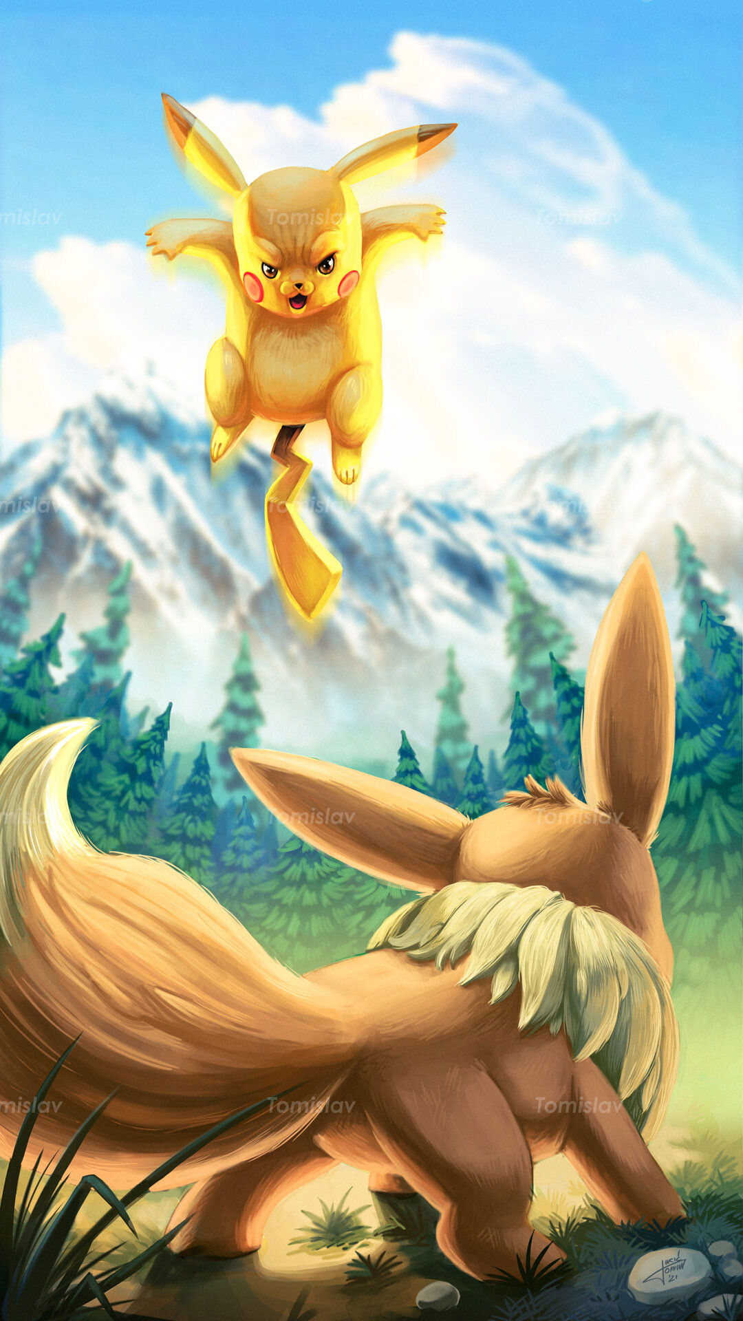 Tomislav Jurić - Pikachu vs Eevee [Pokémon Artwork]