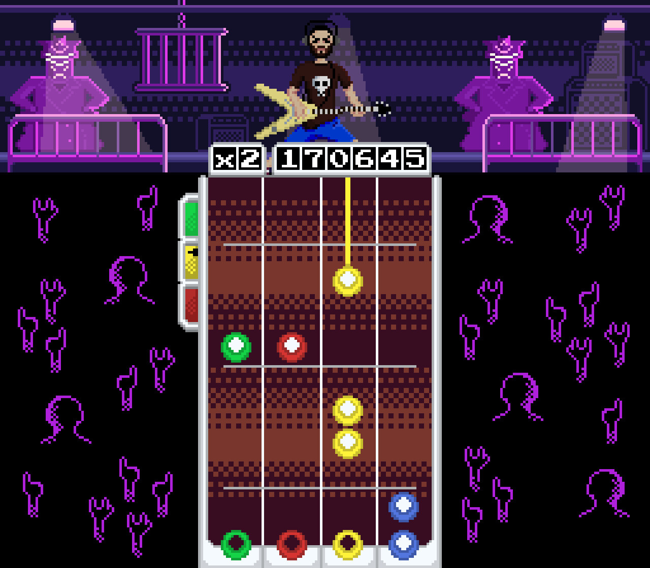 ArtStation - Guitar Hero UI redesign for SNES