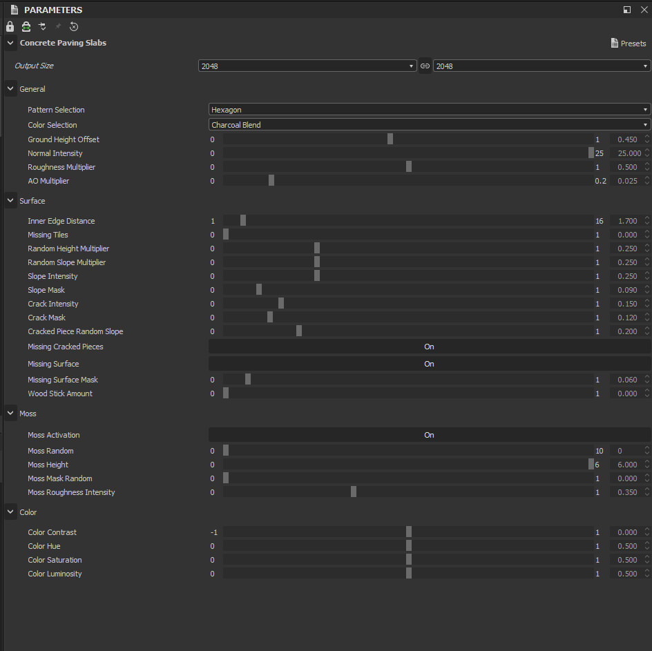Exposed Parameters