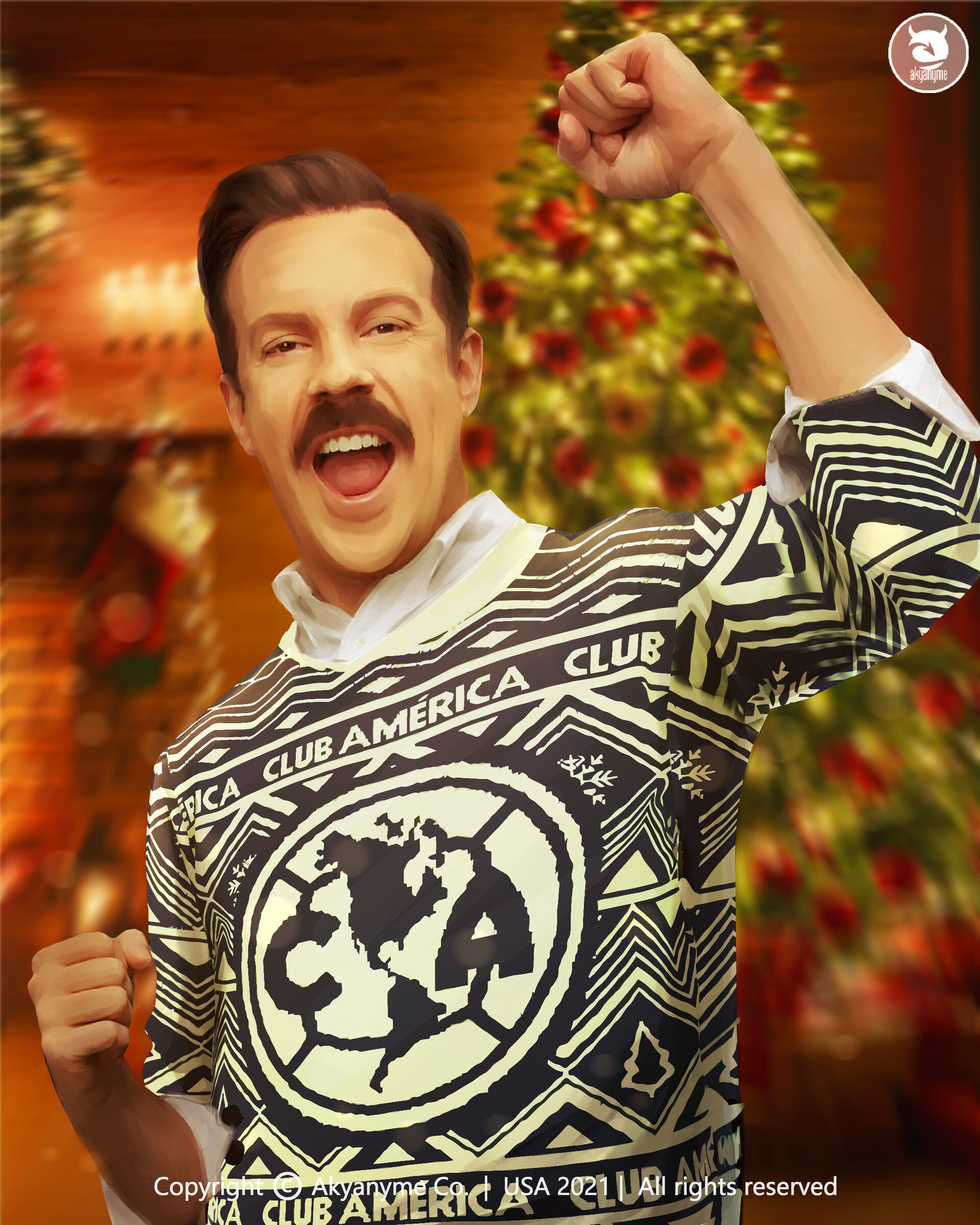 ArtStation - Ted Lasso Ugly Sweater Club America