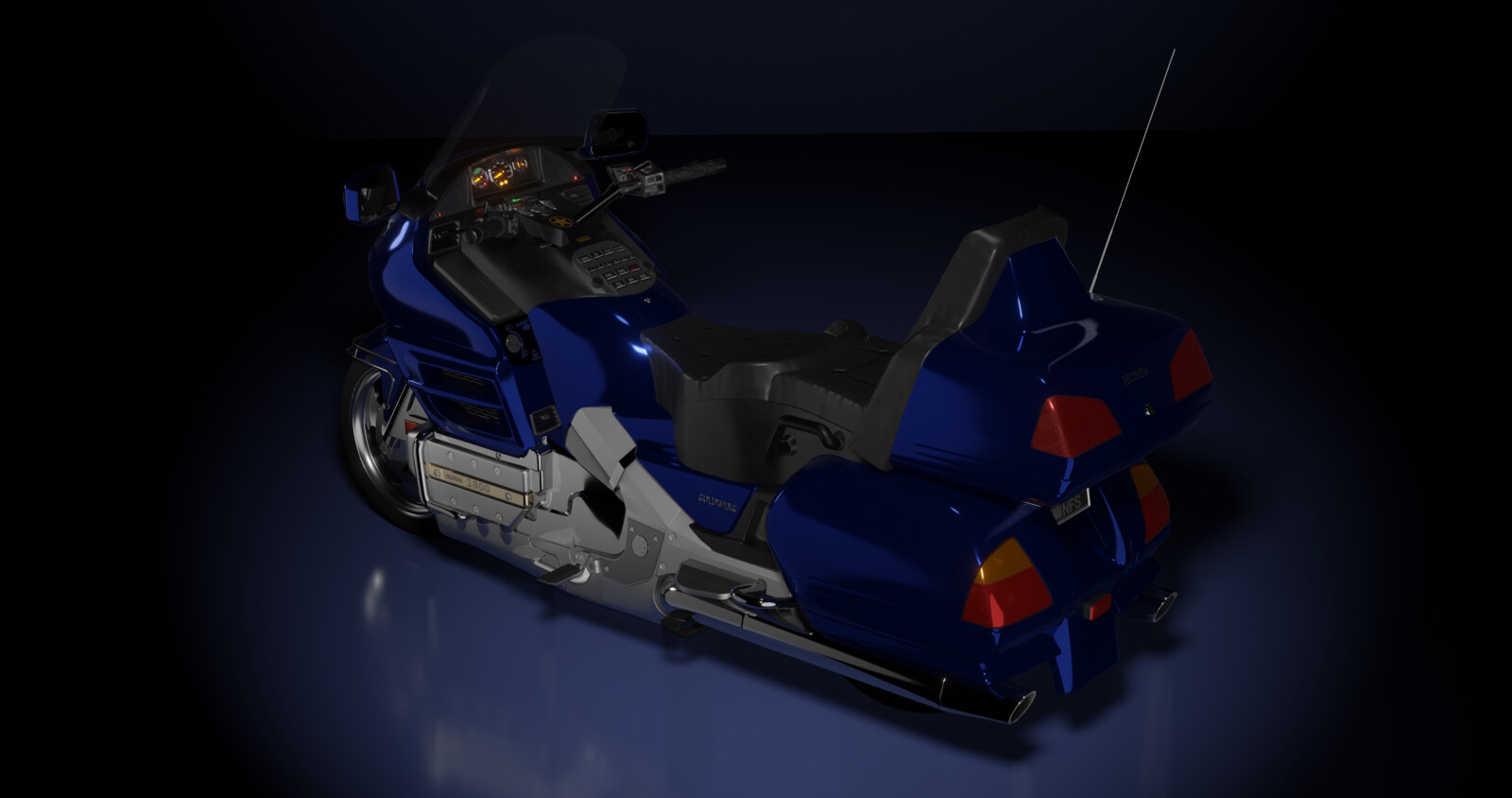 Honda Goldwing за рулем по трассе