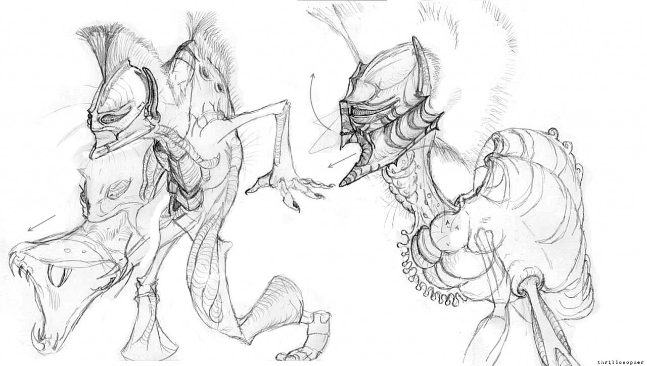 This reimagining sees the Eldar as a truly alien species redesigned based on their description. They are light weight, super fast, hyper sensitive, inhumanly flexible, and have a extremely high metabolism. They also poop crystals. :)