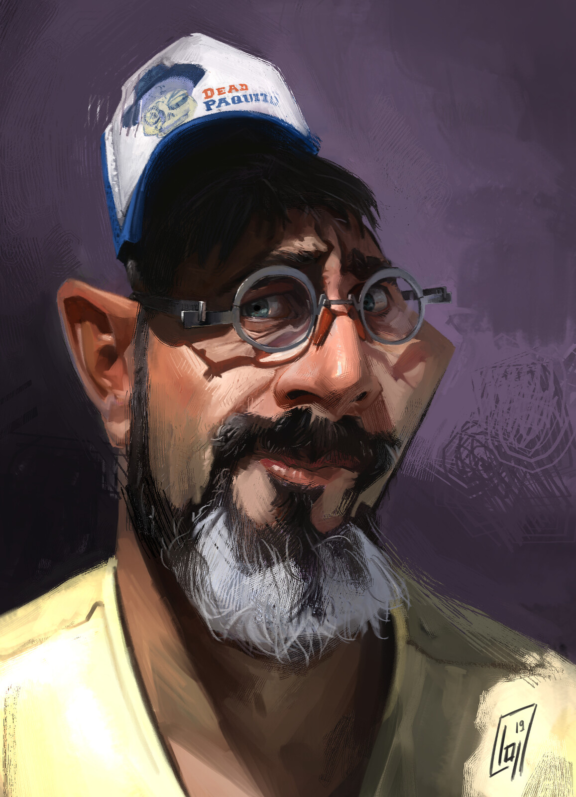 self caricature done as a demonstration for a online tutorial.