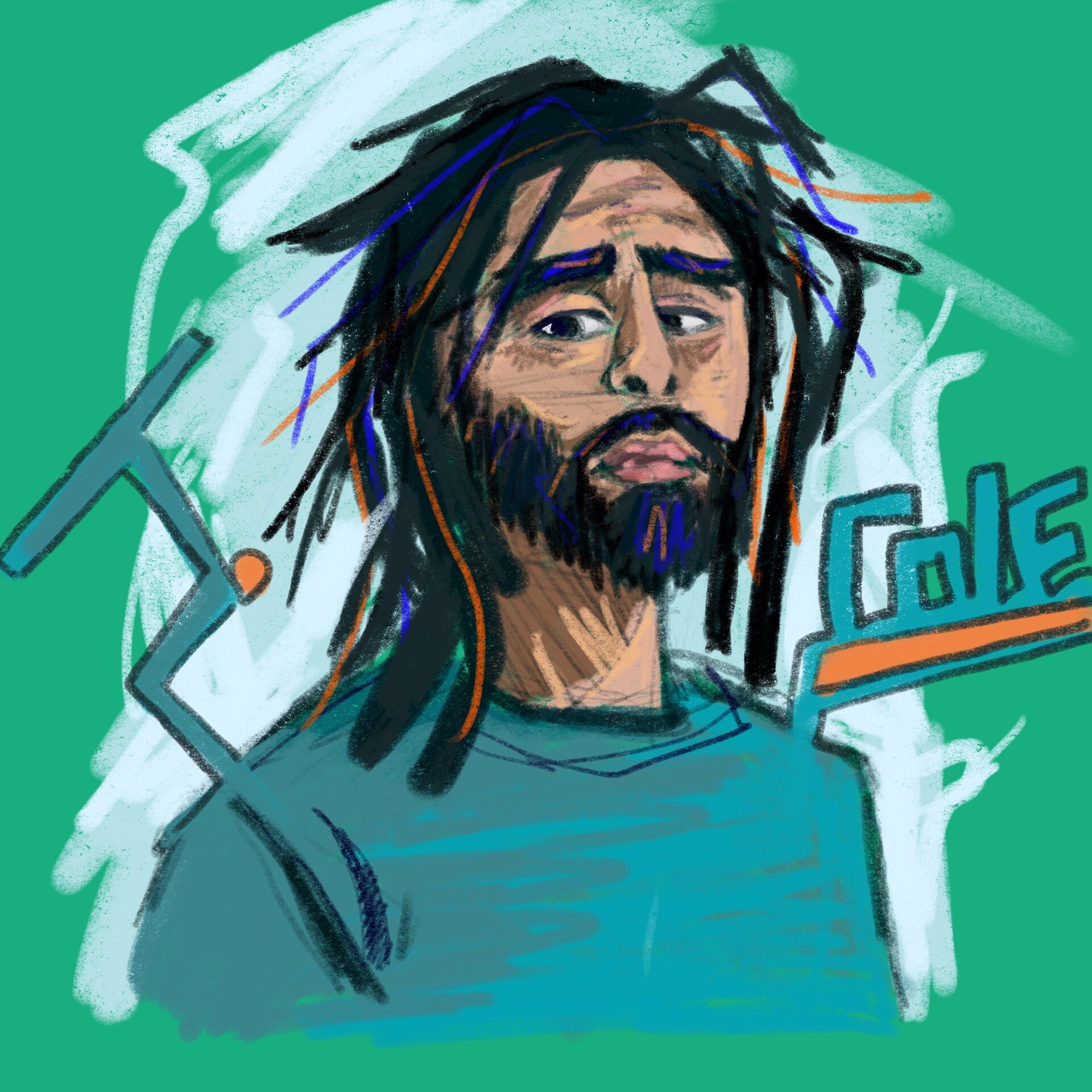 Learn How to Draw J Cole Singers Step by Step  Drawing Tutorials