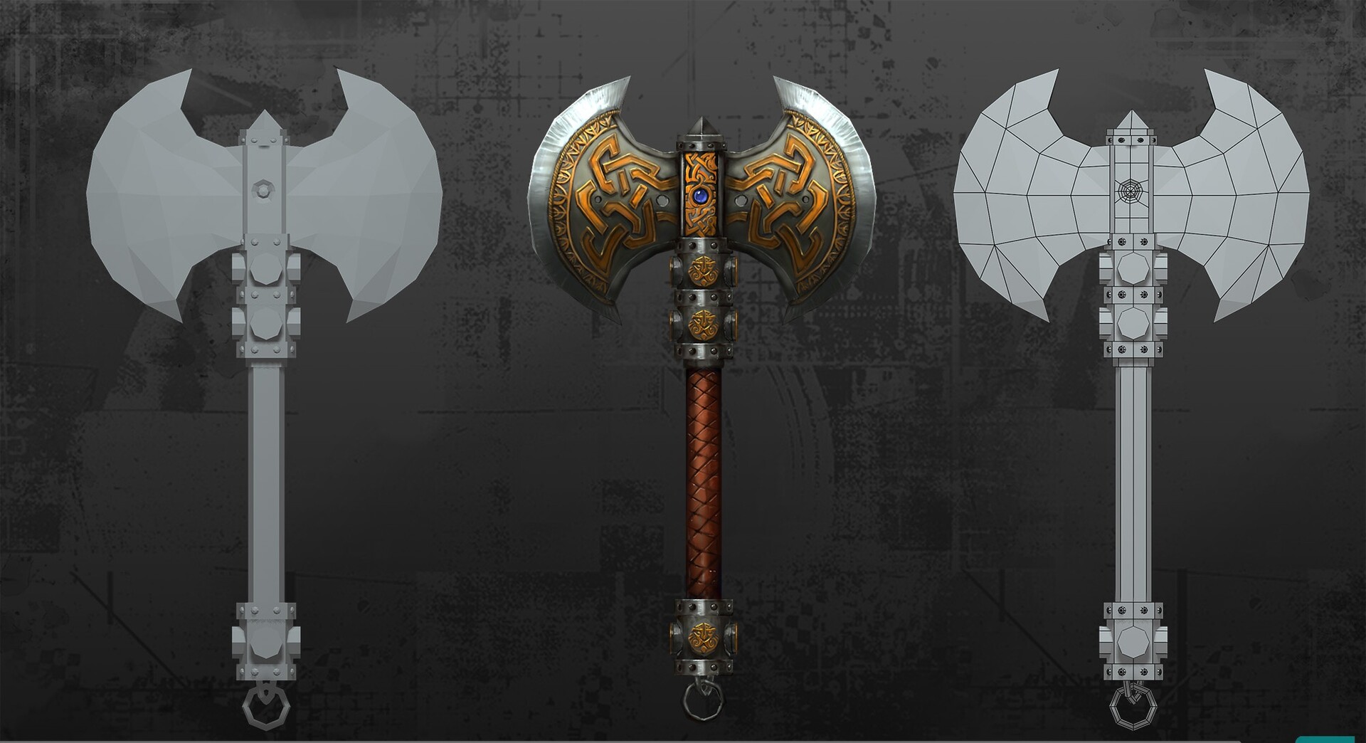 ArtStation 斧子手绘