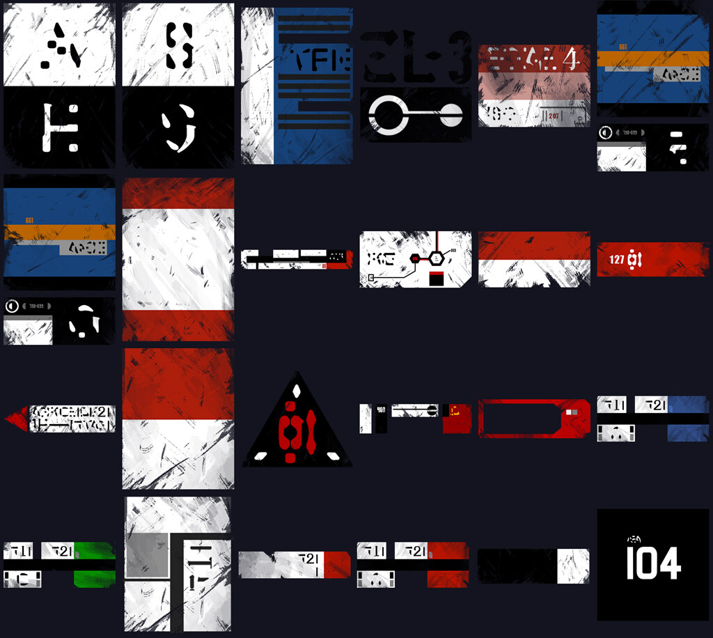 Selection of decals