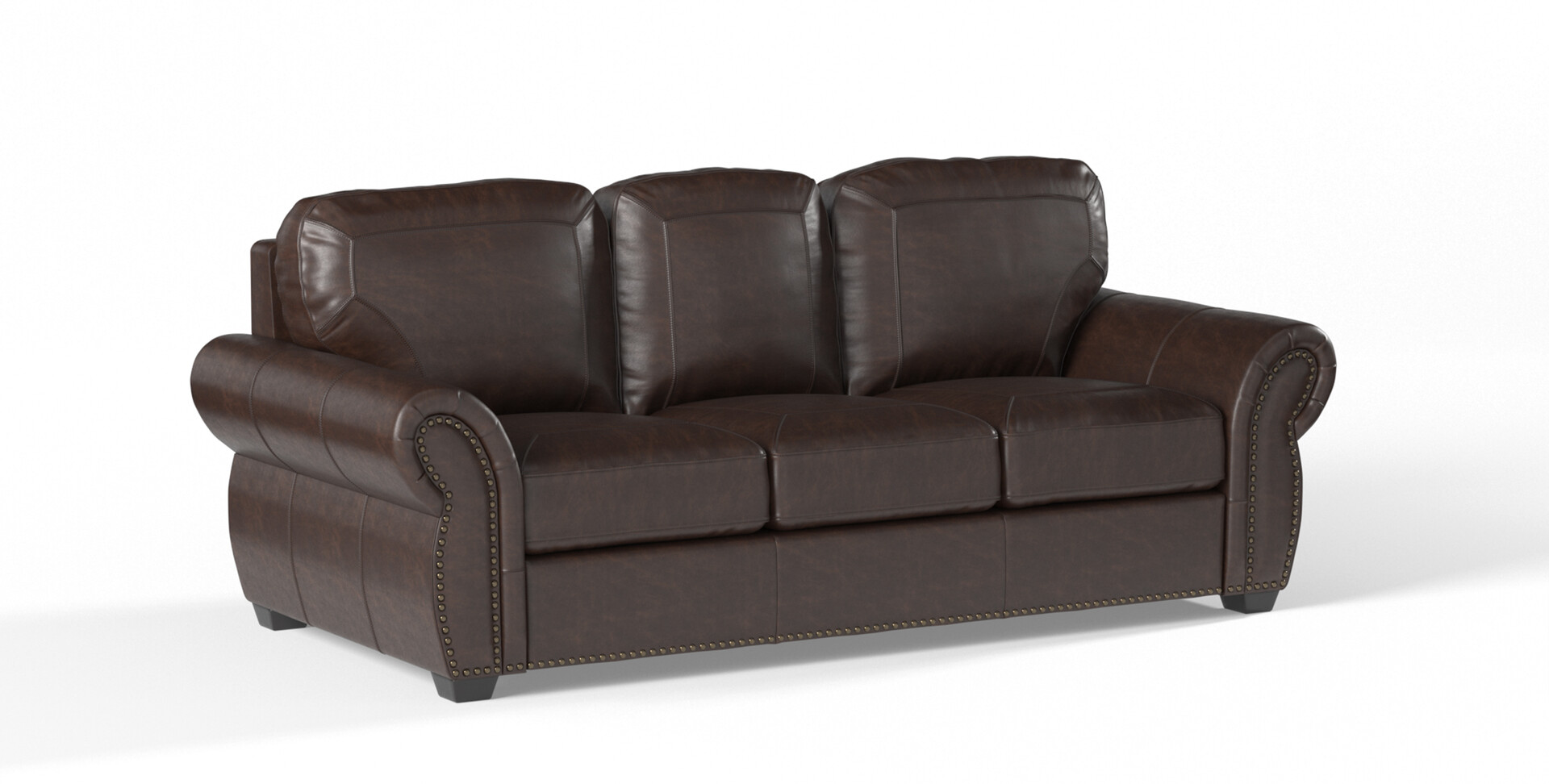 David Canales Rapallo Mahogany Leather Sofa