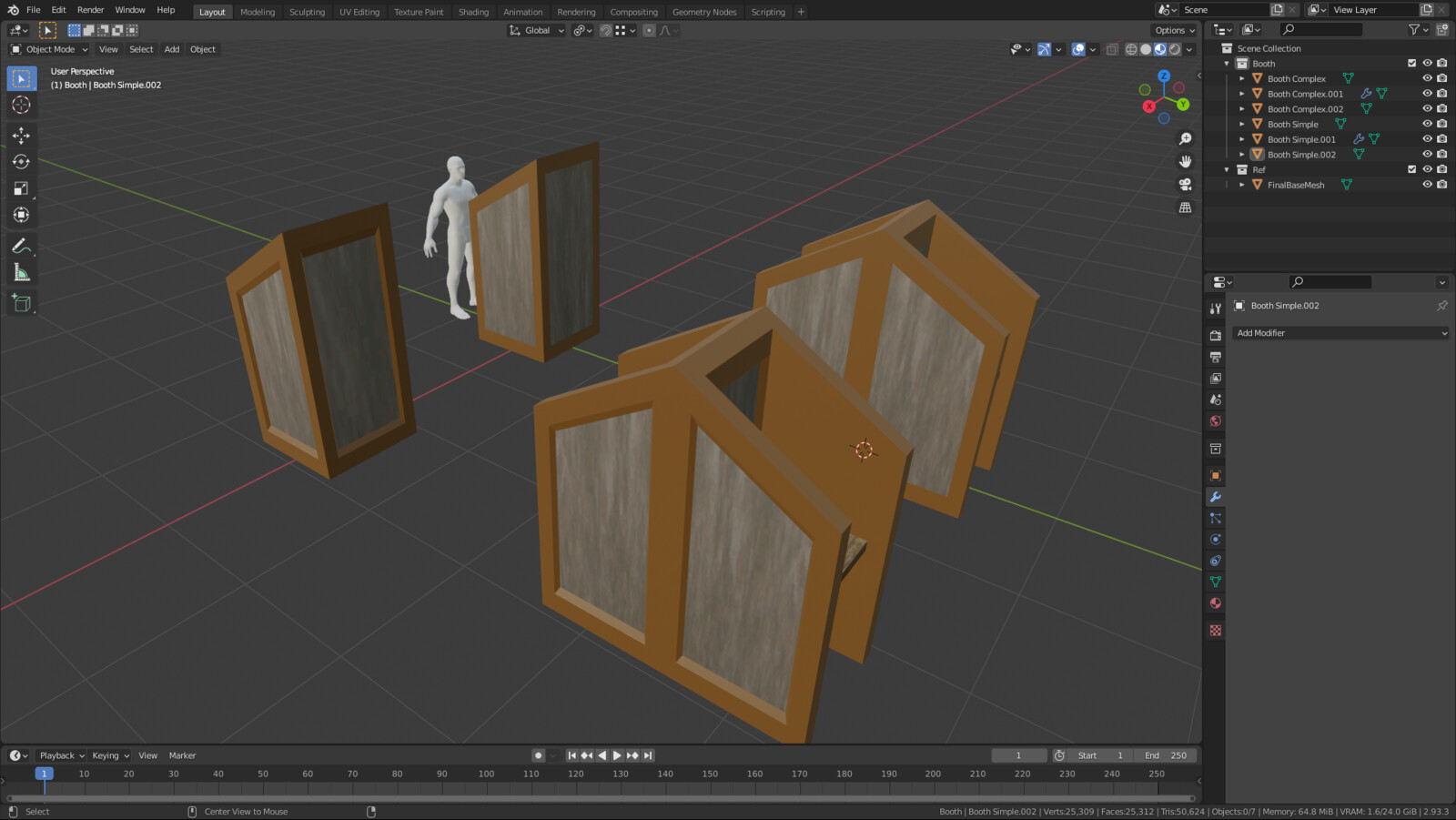Bank Booth (Two versions showing detail and no detail)