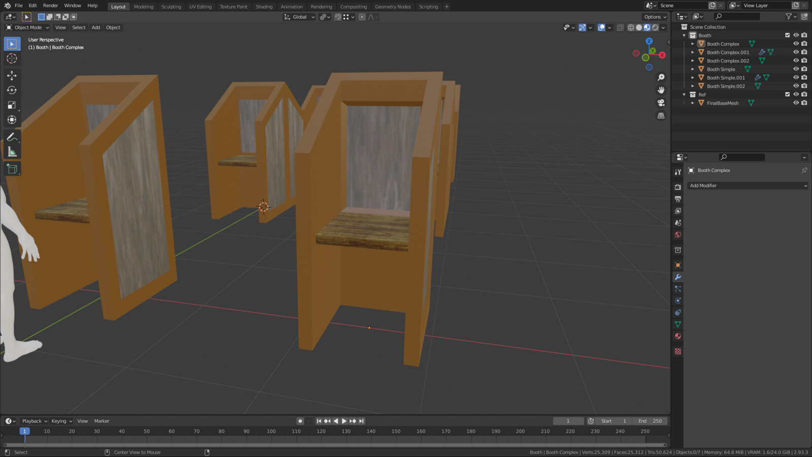 Bank Booth (Two versions showing detail and no detail)