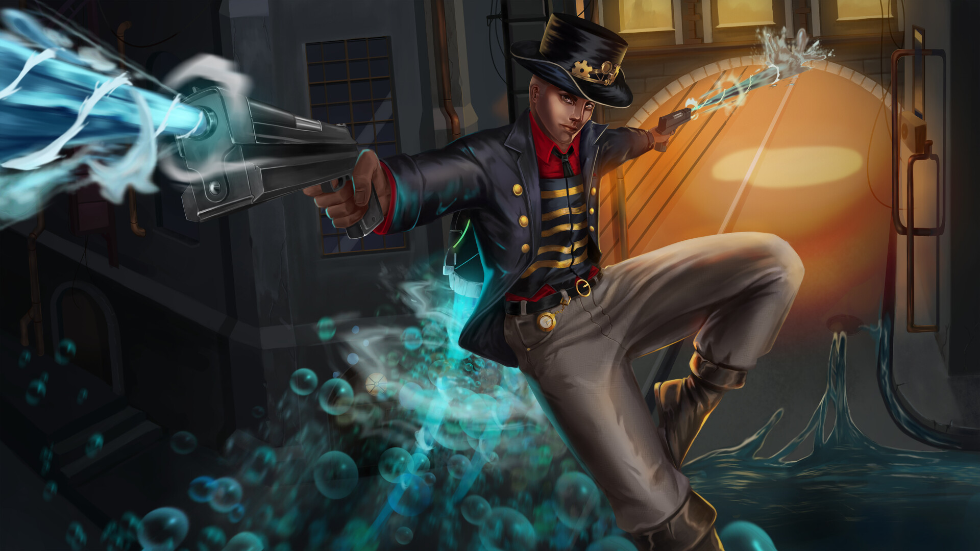 steampunk gunslinger art