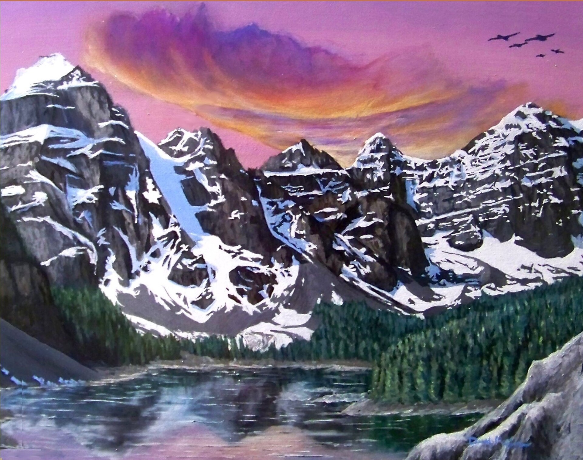 Rocky Mountains, Me, Acrylic/Modeling Paste on canvas, 2020 : r/Art
