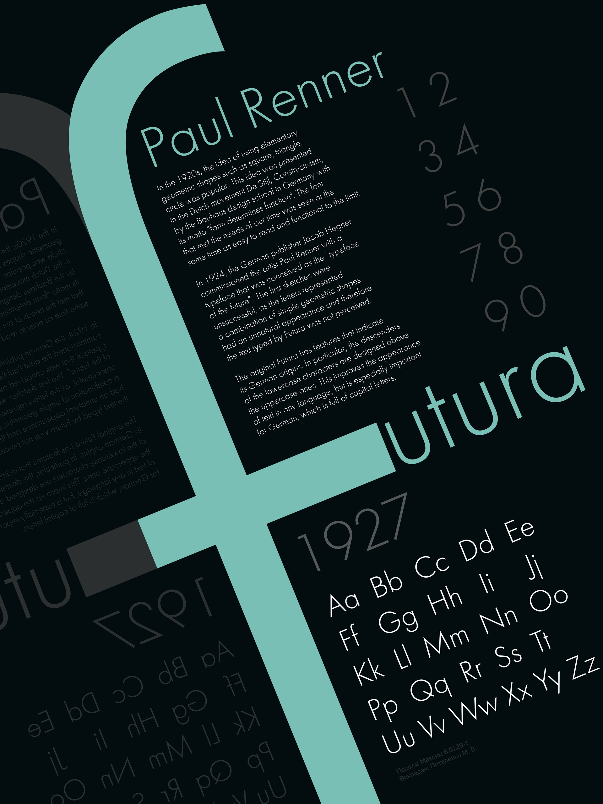Futura Typography Poster by Aman Malik on Dribbble, image size:1920x2560