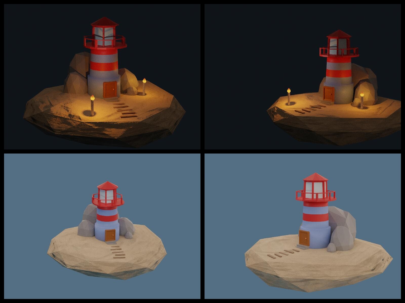 ArtStation - low poly lighthouse!