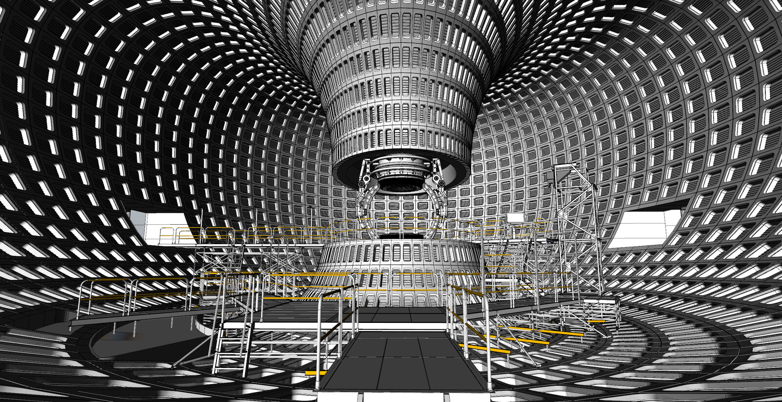 Rhino 3D model of Int. Cyberdyne Time Displacement chamber