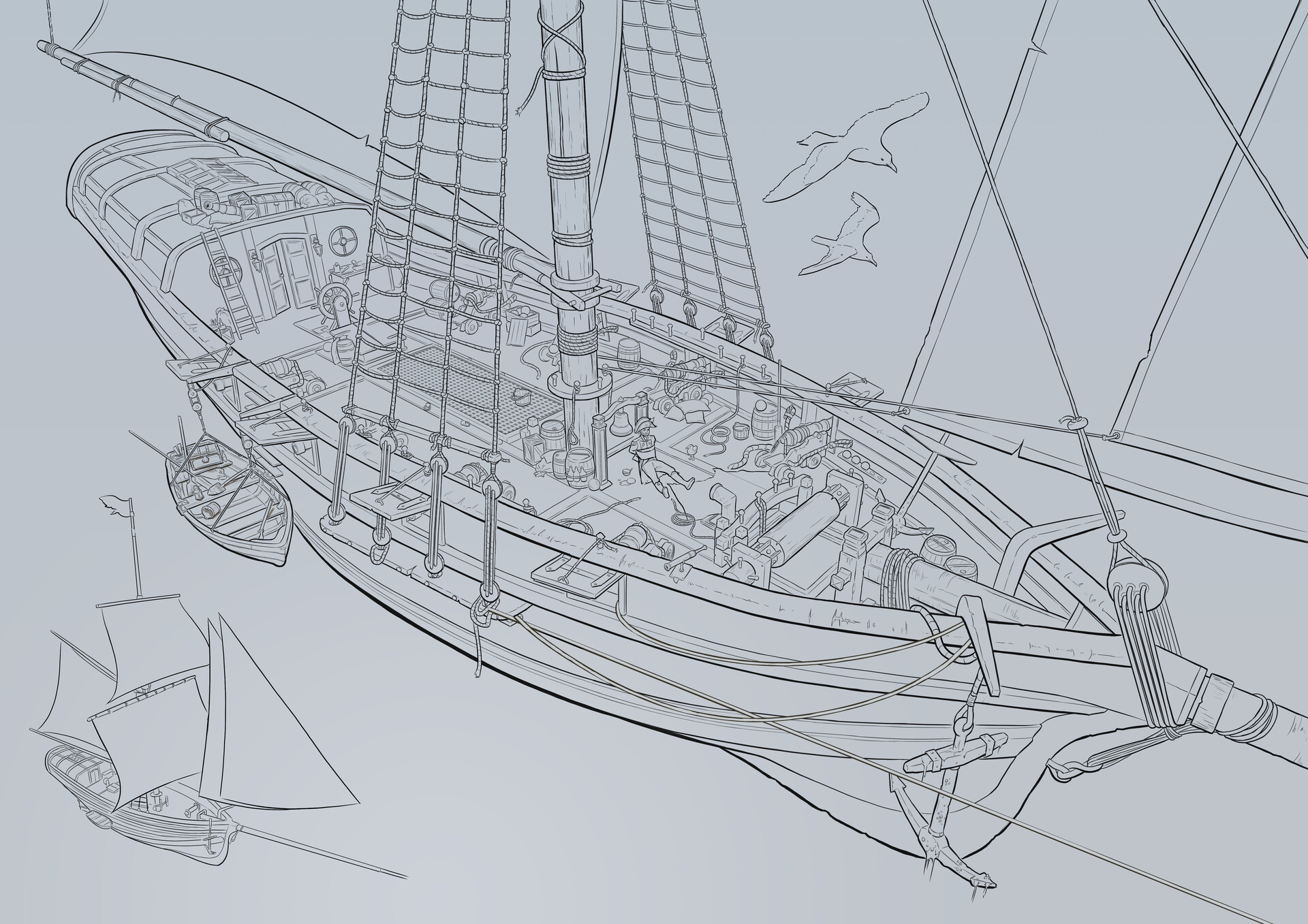 Luca Pascal Pirate Ship Royal Navy Deserters