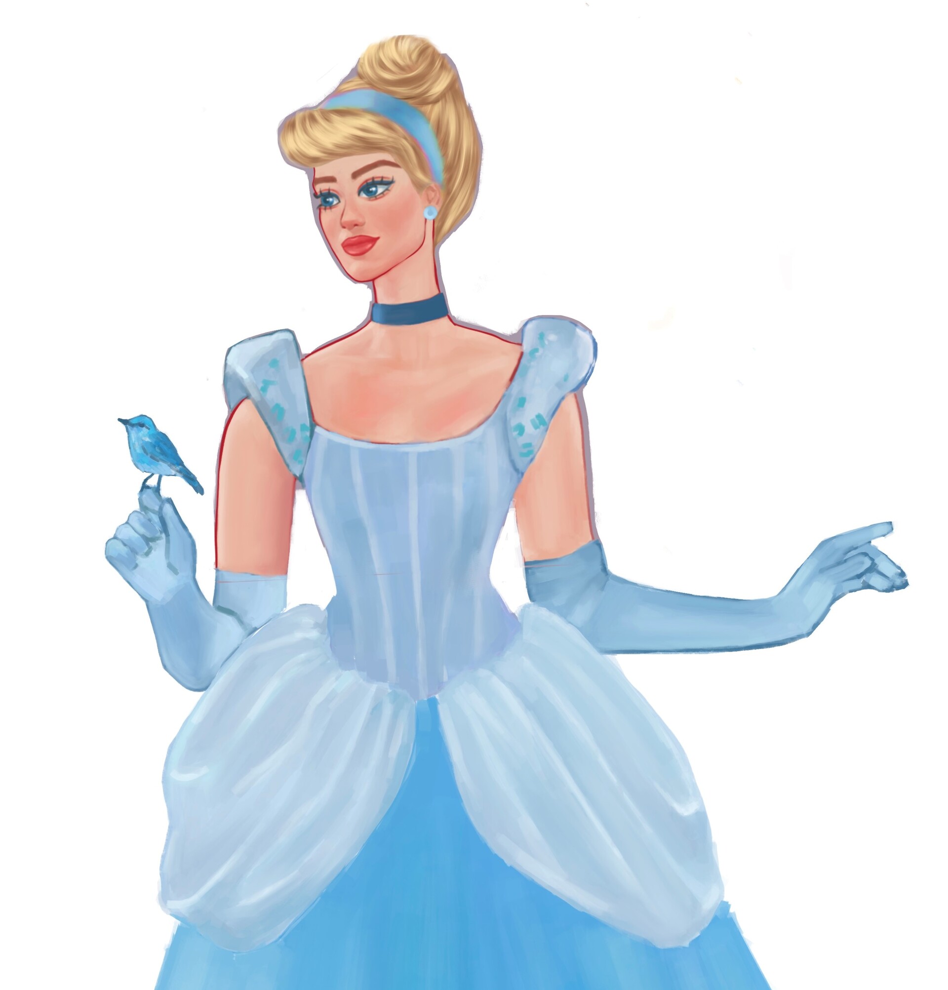 ArtStation - Cinderella Fan Art in Semi Realistic Style