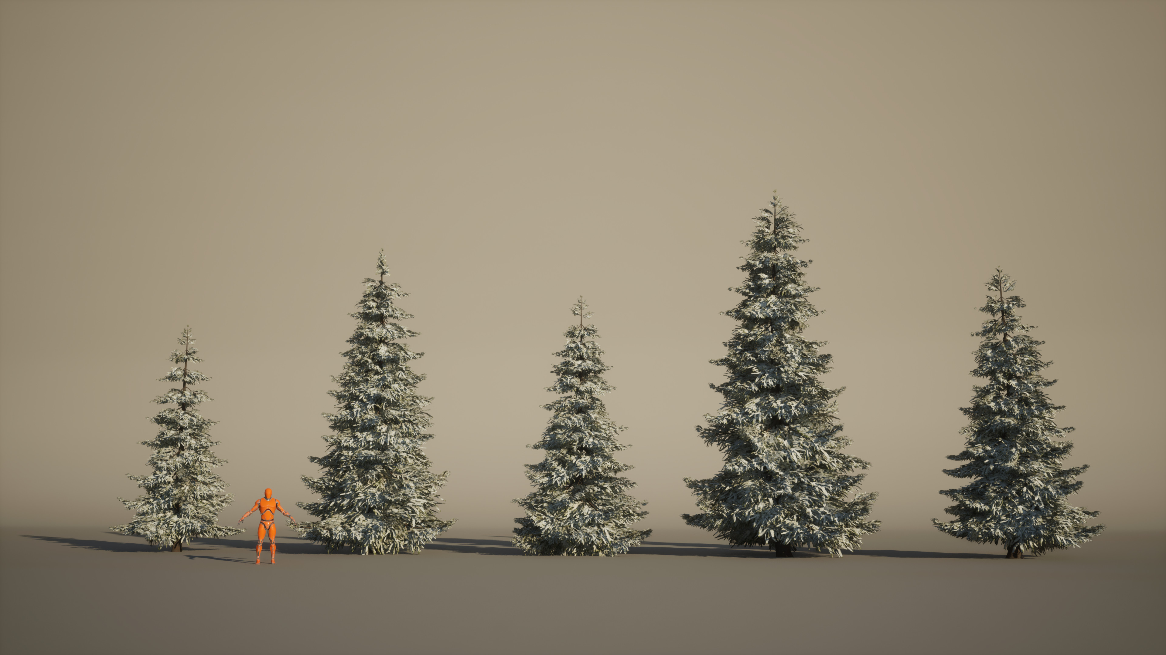 Trees made with speedtree and textured with megascans 
