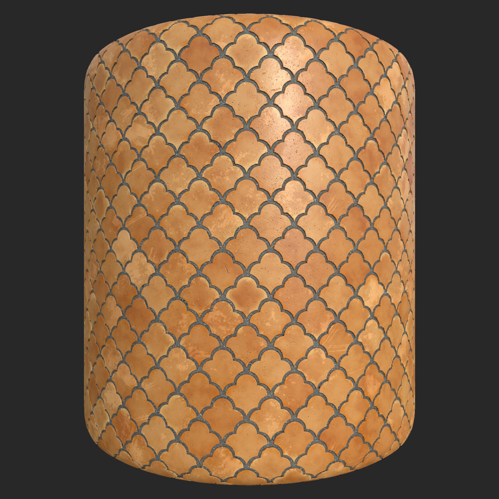 TextureCan - Fan Shaped Terracotta Tile Texture